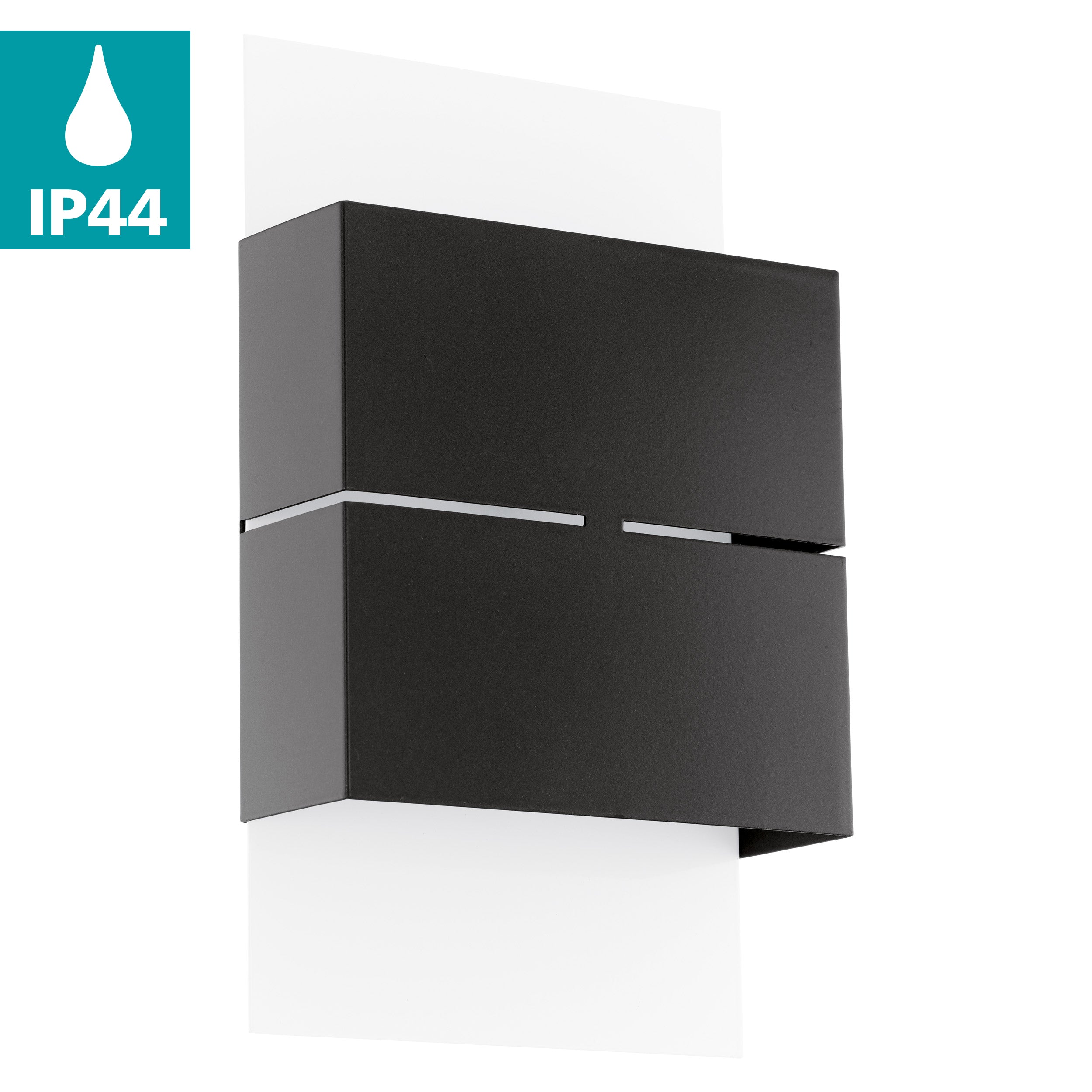 eglo kibea ip54 grey led aluminium outdoor wall light Hallway Lighting Close up