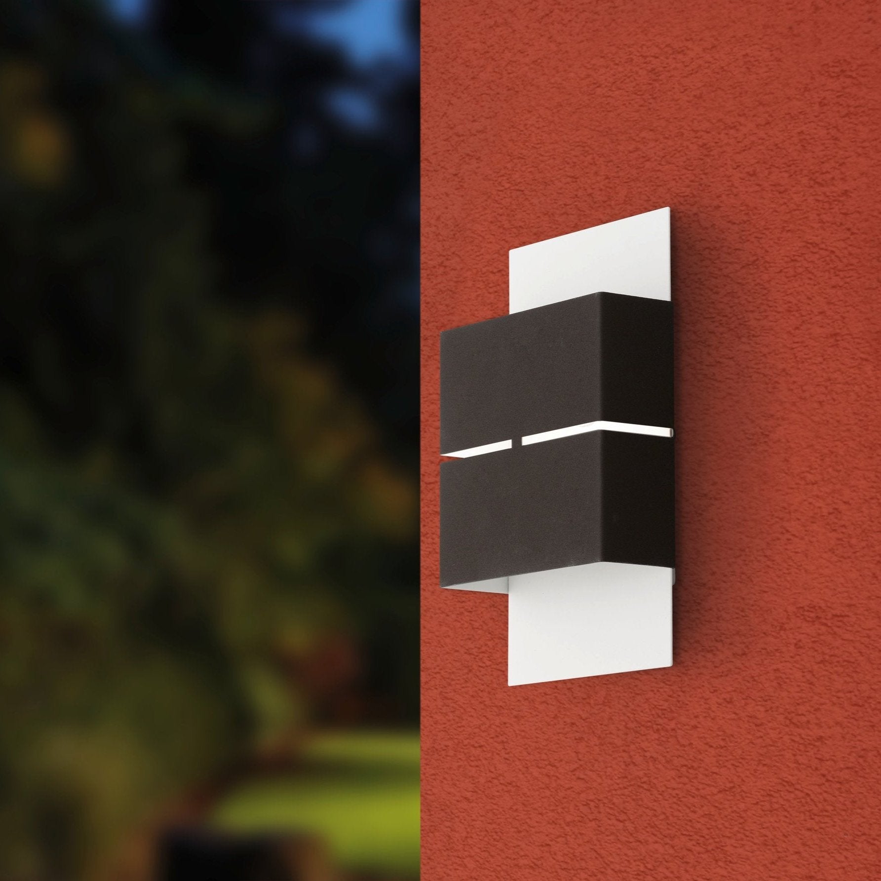 eglo kibea ip54 grey led aluminium outdoor wall light living room image