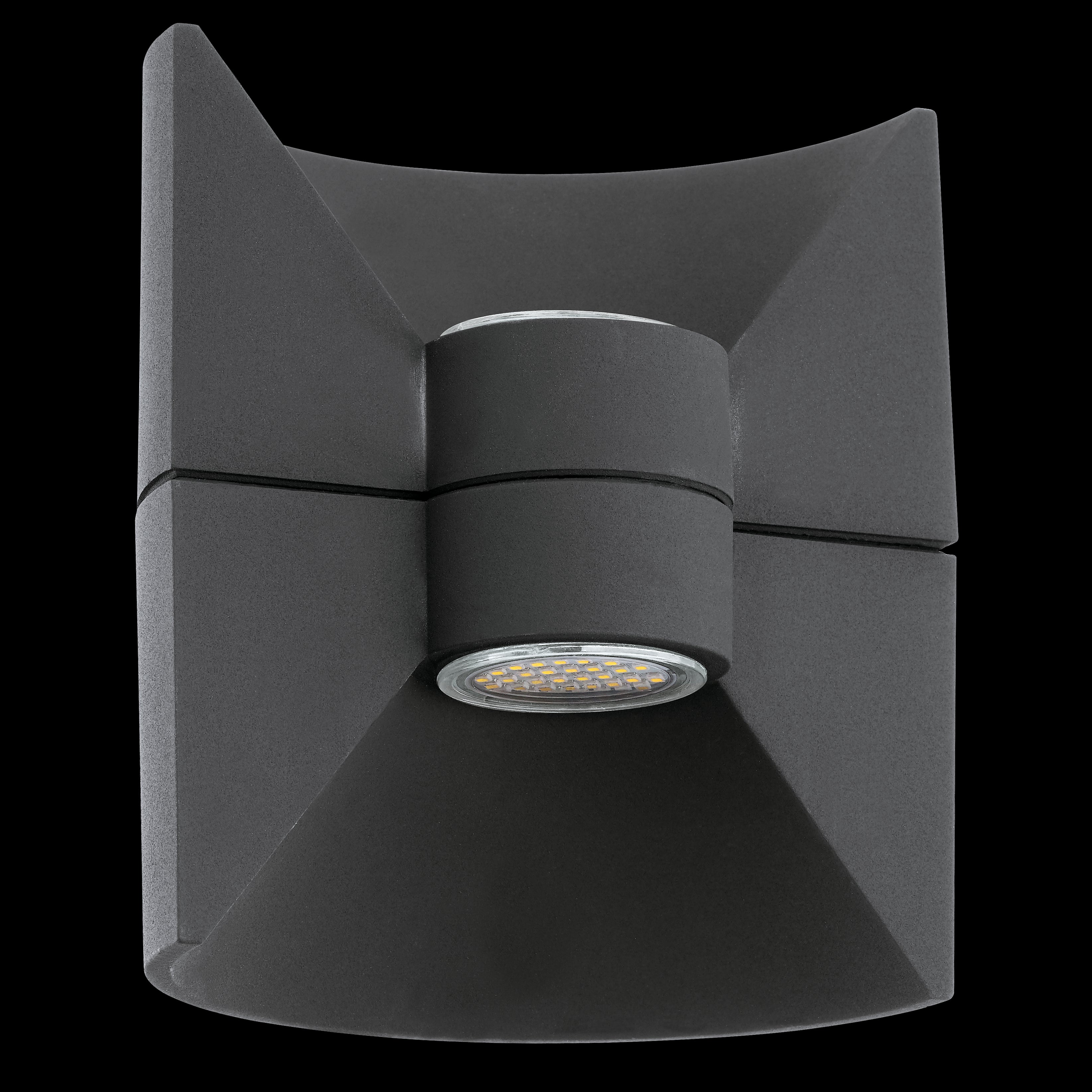 eglo redondo grey aluminium ip44 led outdoor wall light living room image