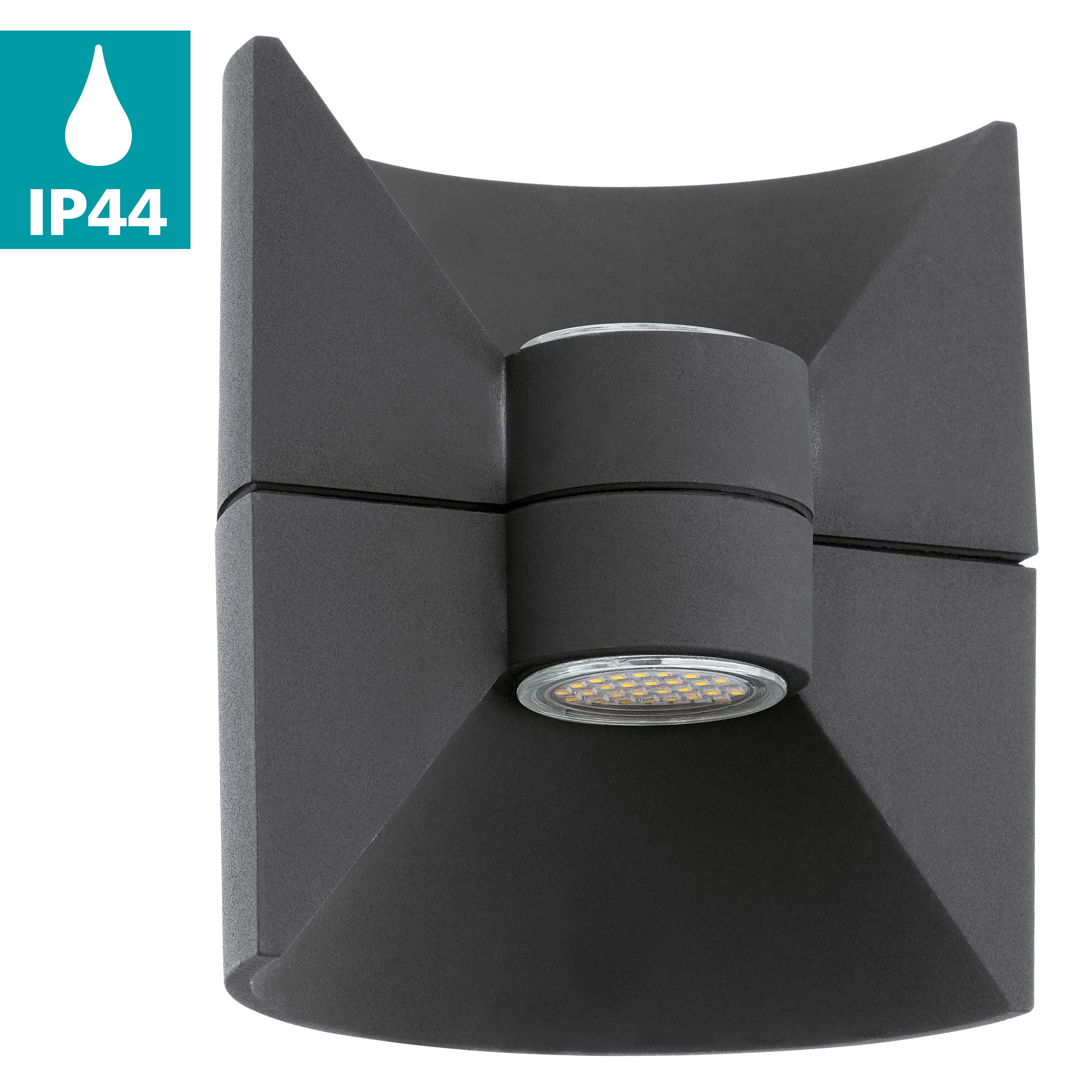 eglo redondo grey aluminium ip44 led outdoor wall light kitchen lighting