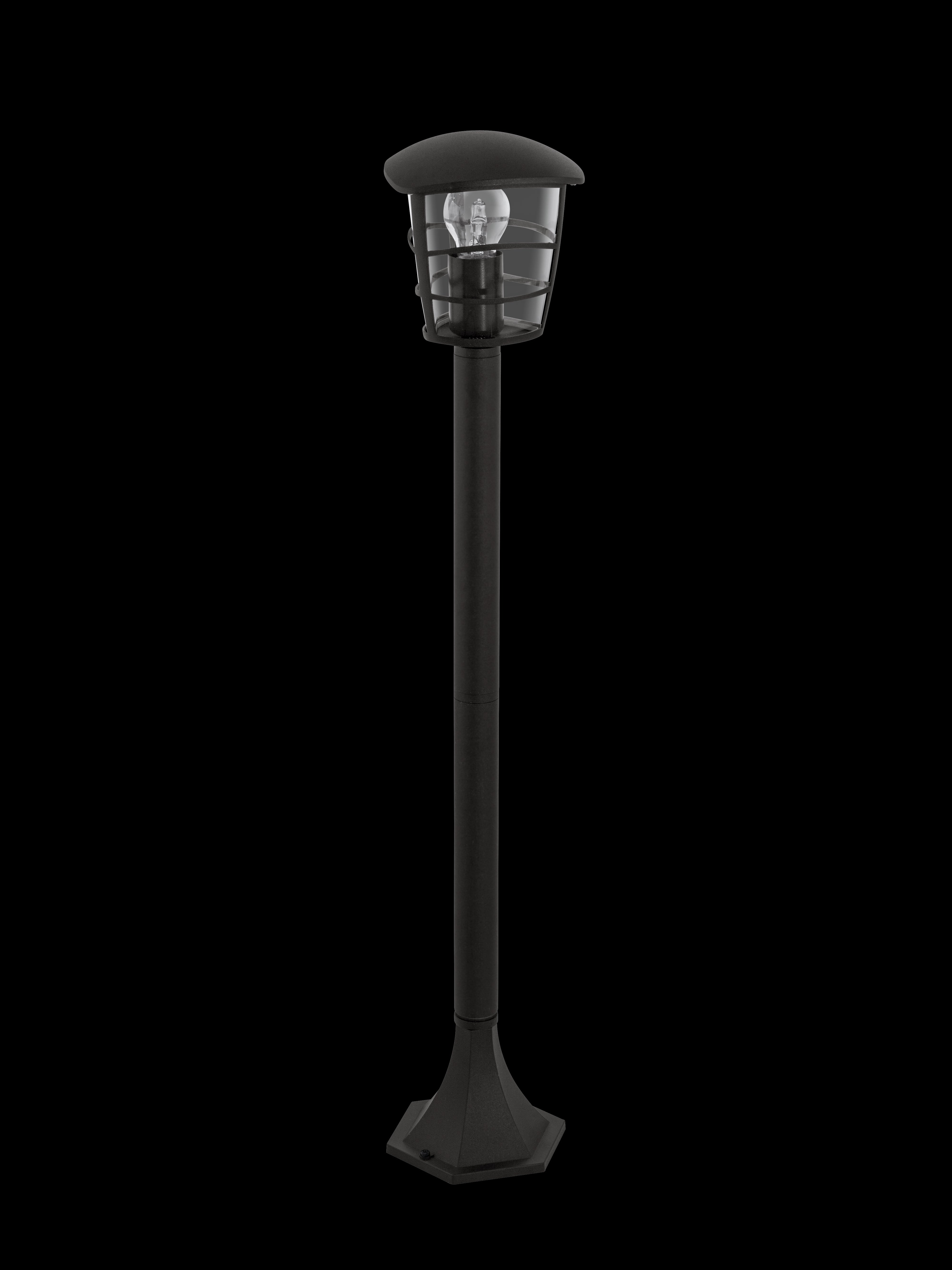 eglo aloria black bollard pathway outdoor ip44 light living room image