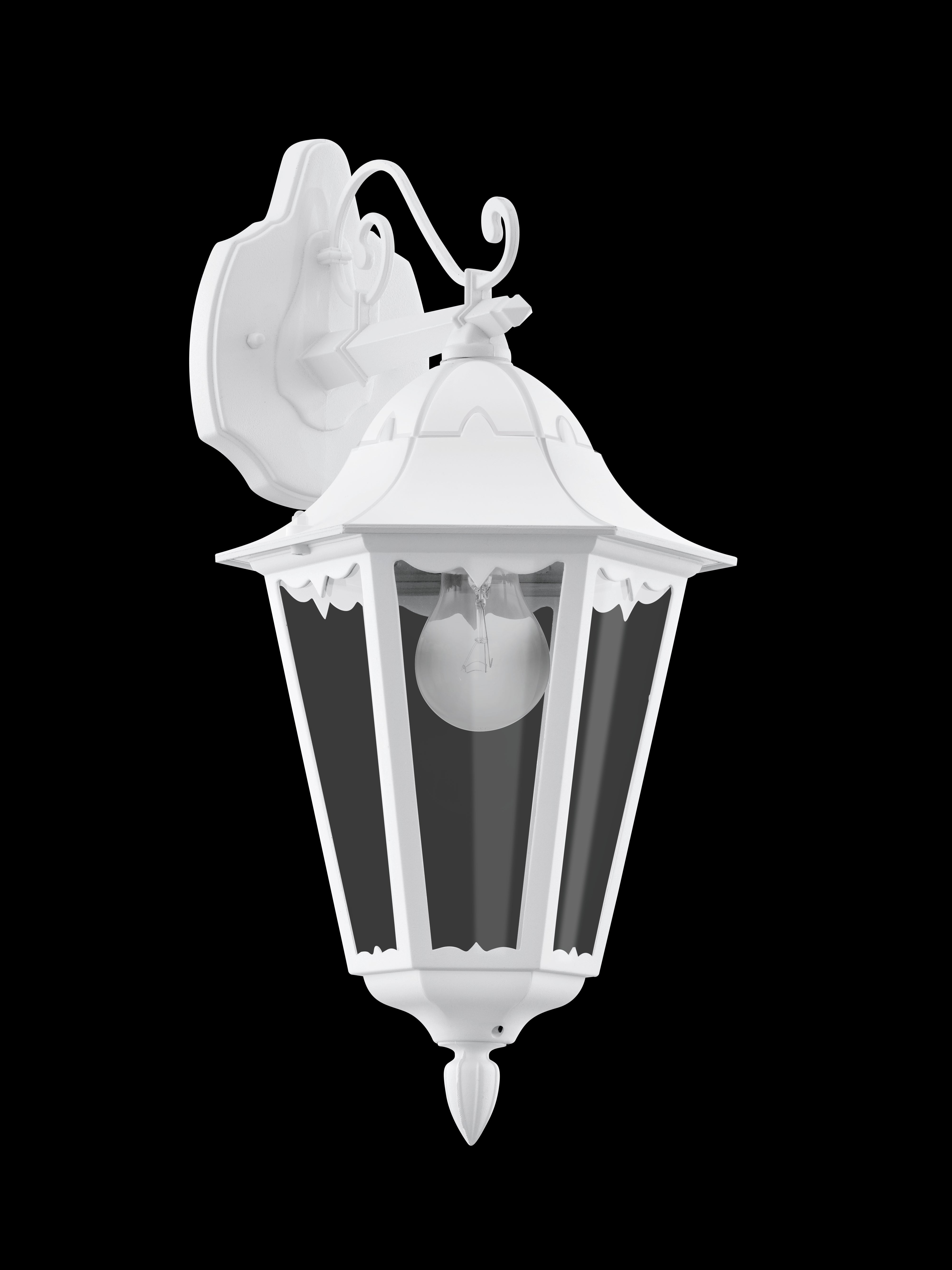 eglo navedo ip44 white hanging lantern outdoor wall light living room image