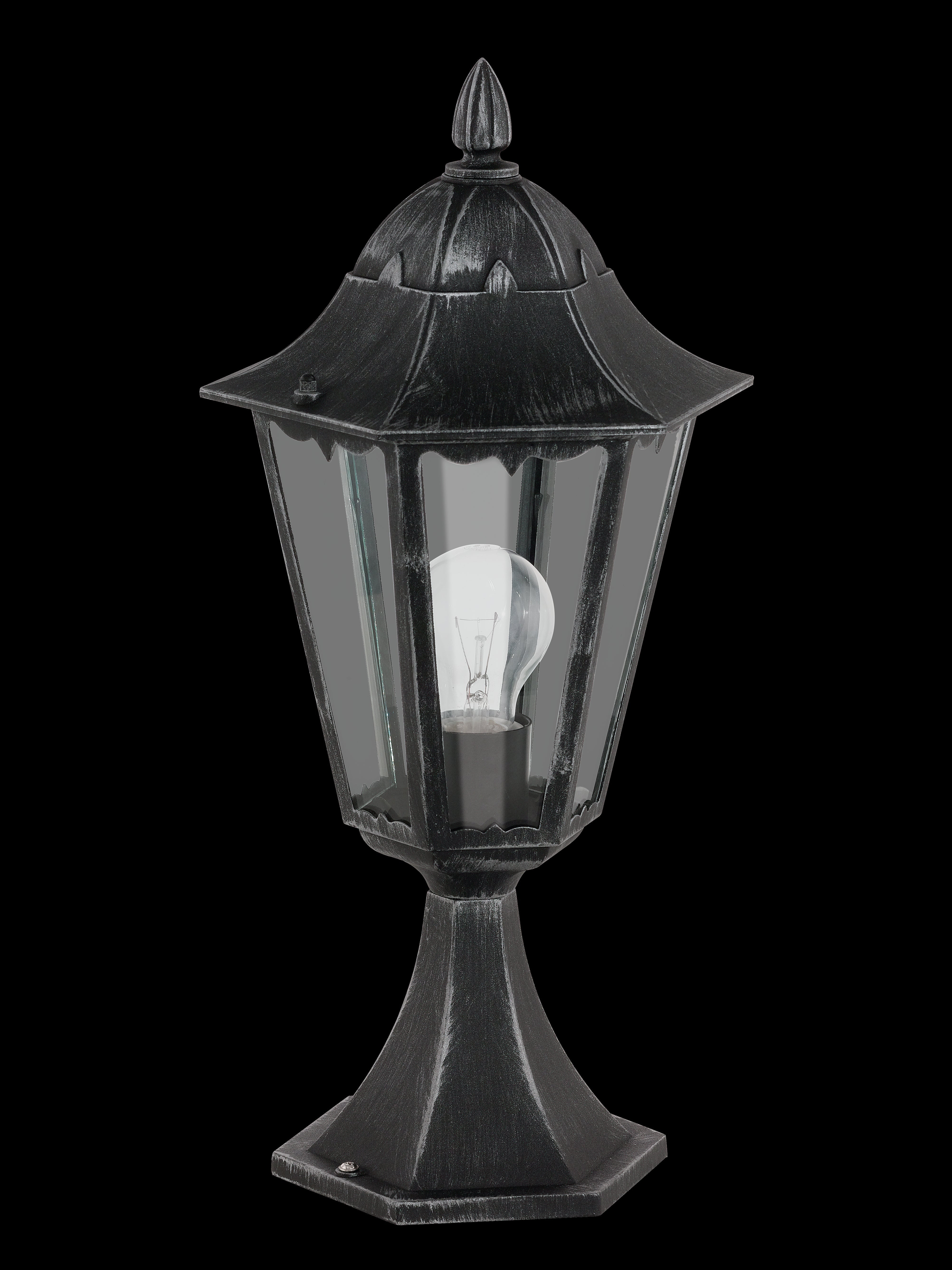 eglo navedo ip44 black silver pedestal light Kitchen Lighting Close Up