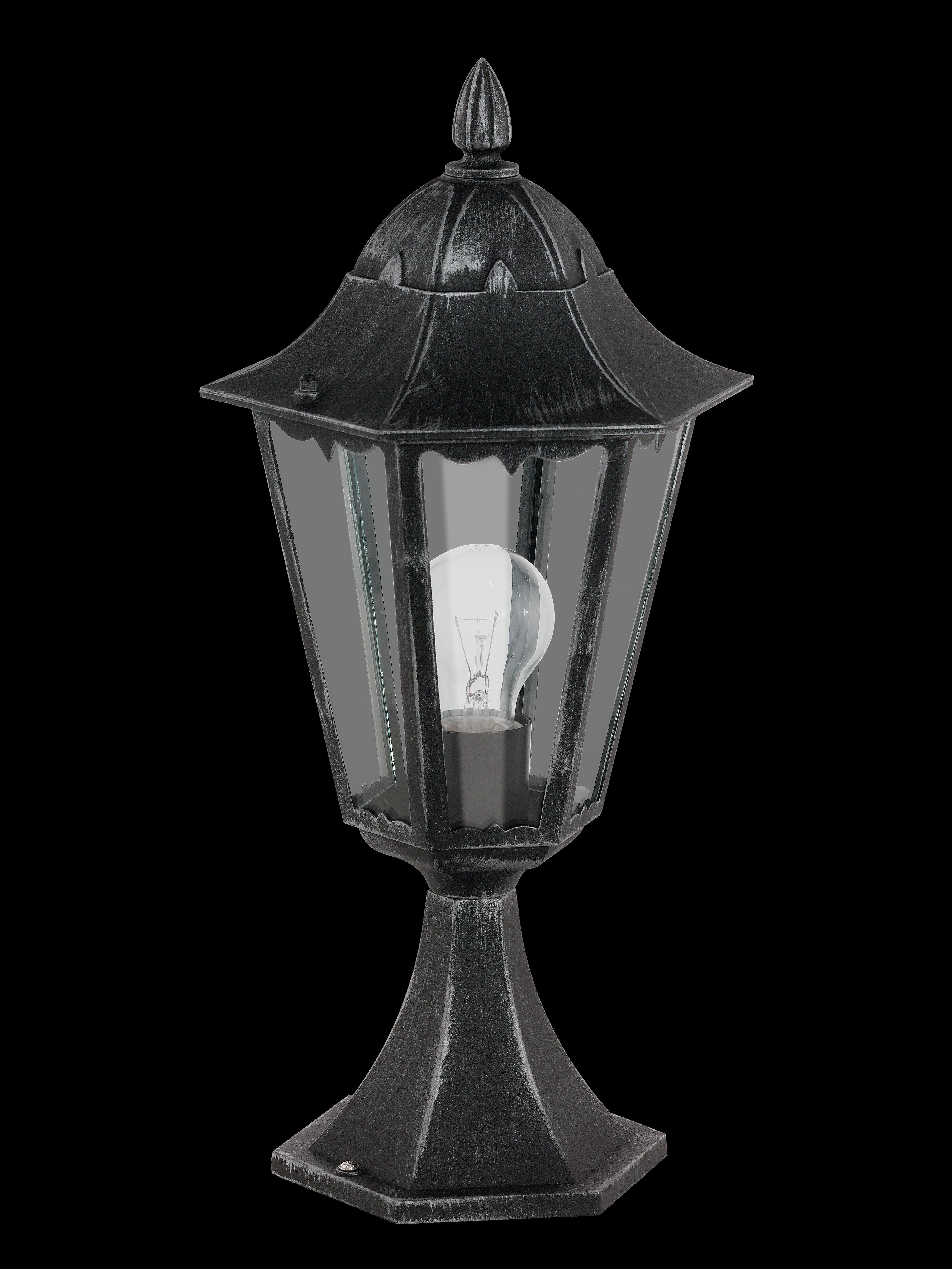 Eglo Navedo IP44 Black & Silver Pedestal Light-clearance