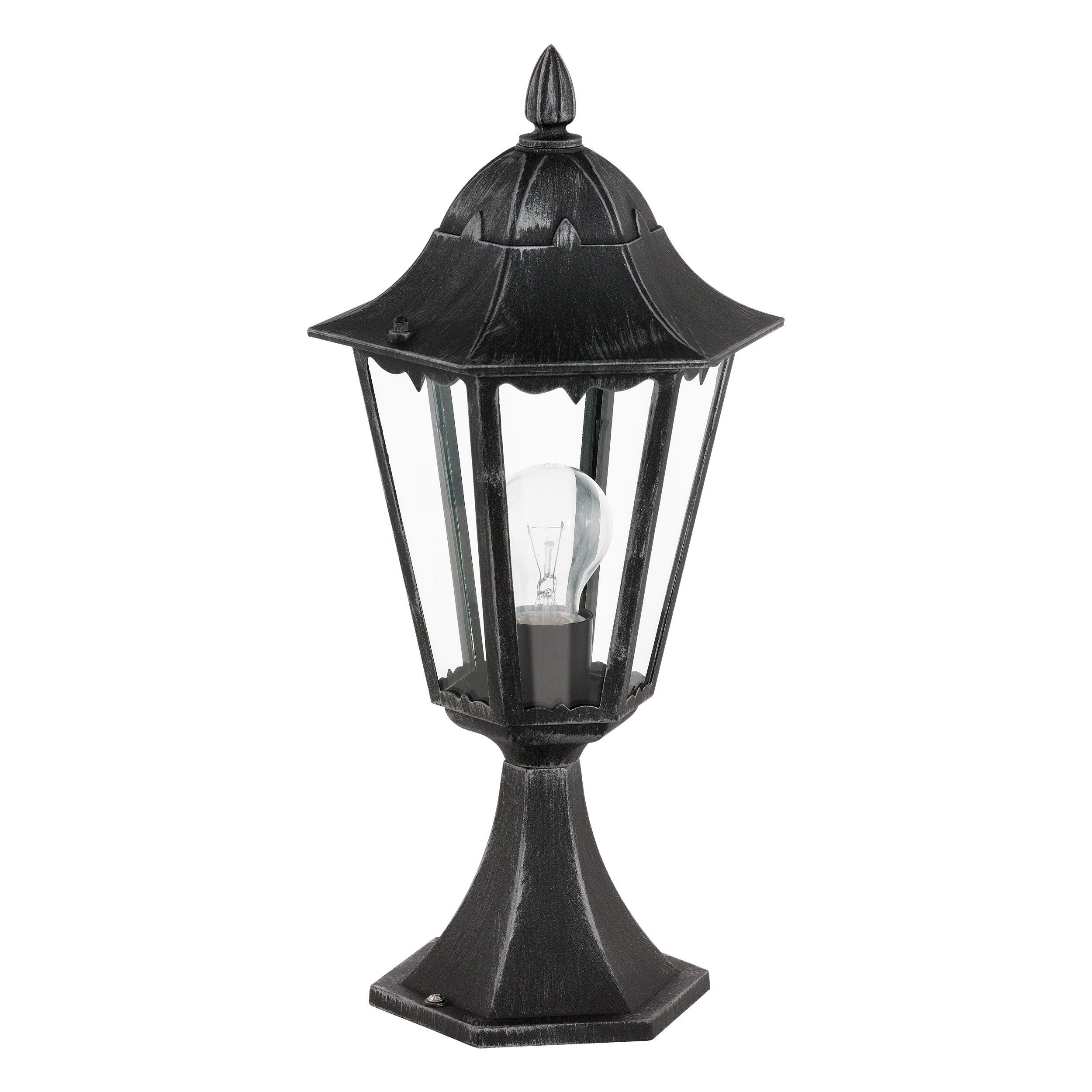 eglo navedo ip44 black silver pedestal light living room image