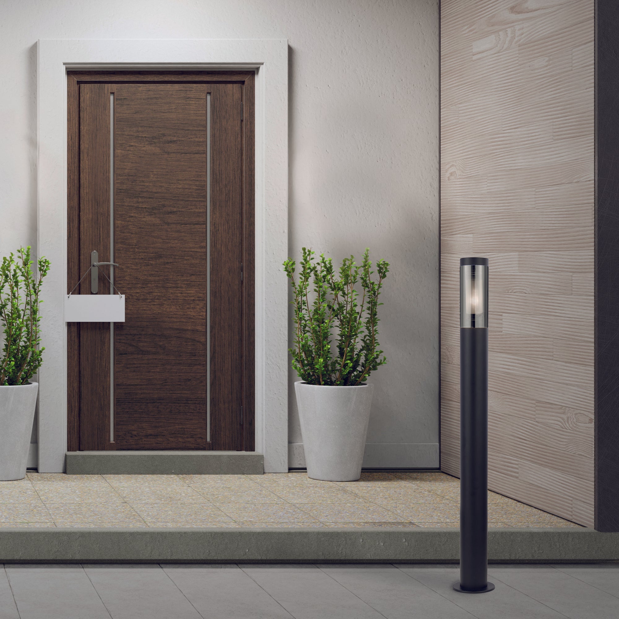 Searchlight Batton Black Outdoor Bollard 90cm