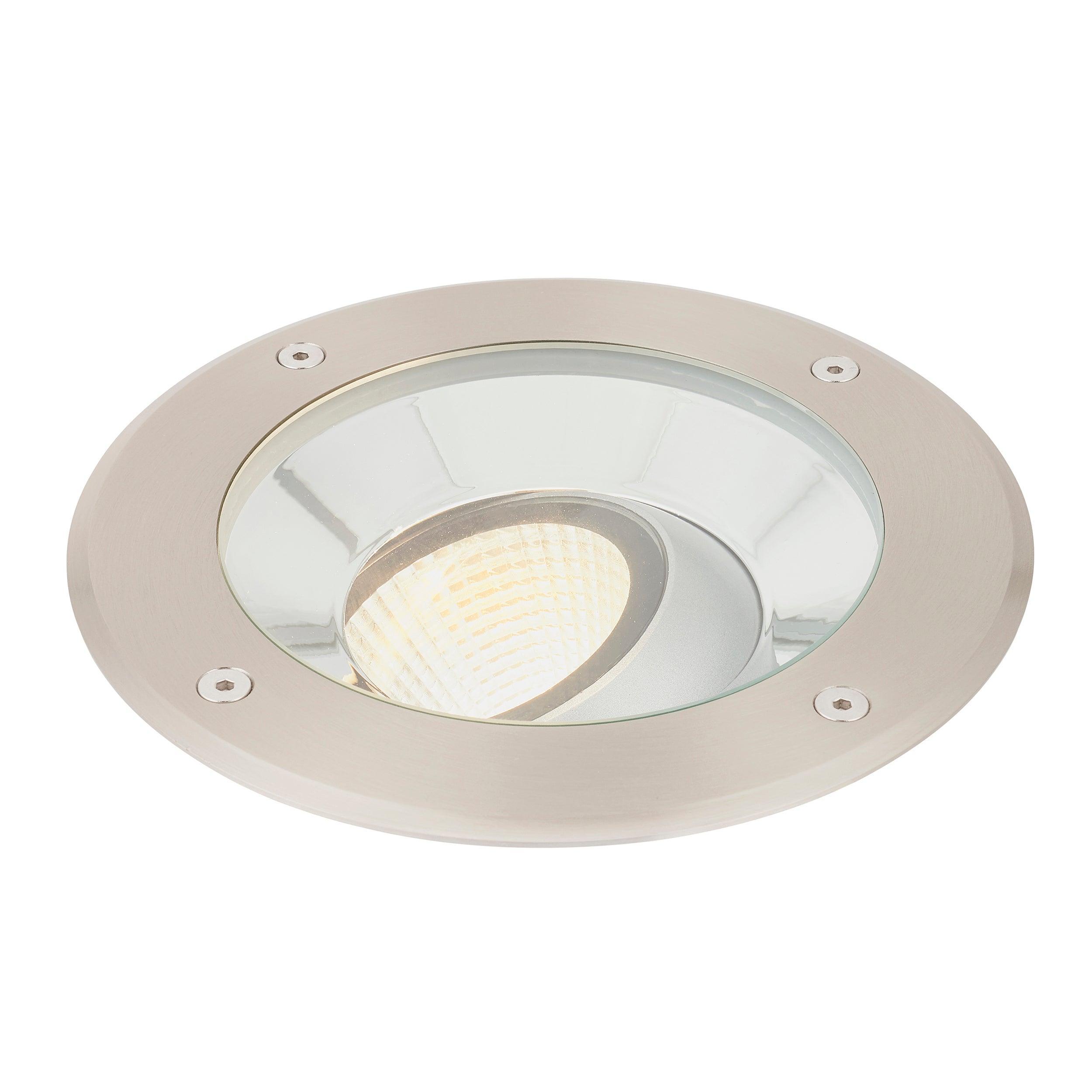 hoxton led stainless steel decking light cool white ip67 16 5w by saxby lighting, close up image 240