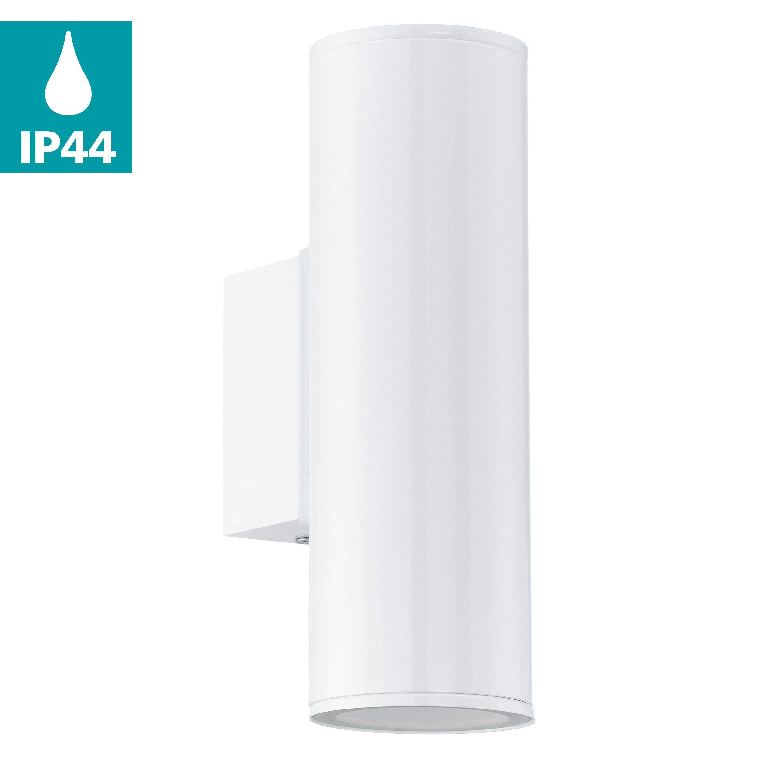 eglo riga white ip44 up down outdoor wall light kitchen lighting