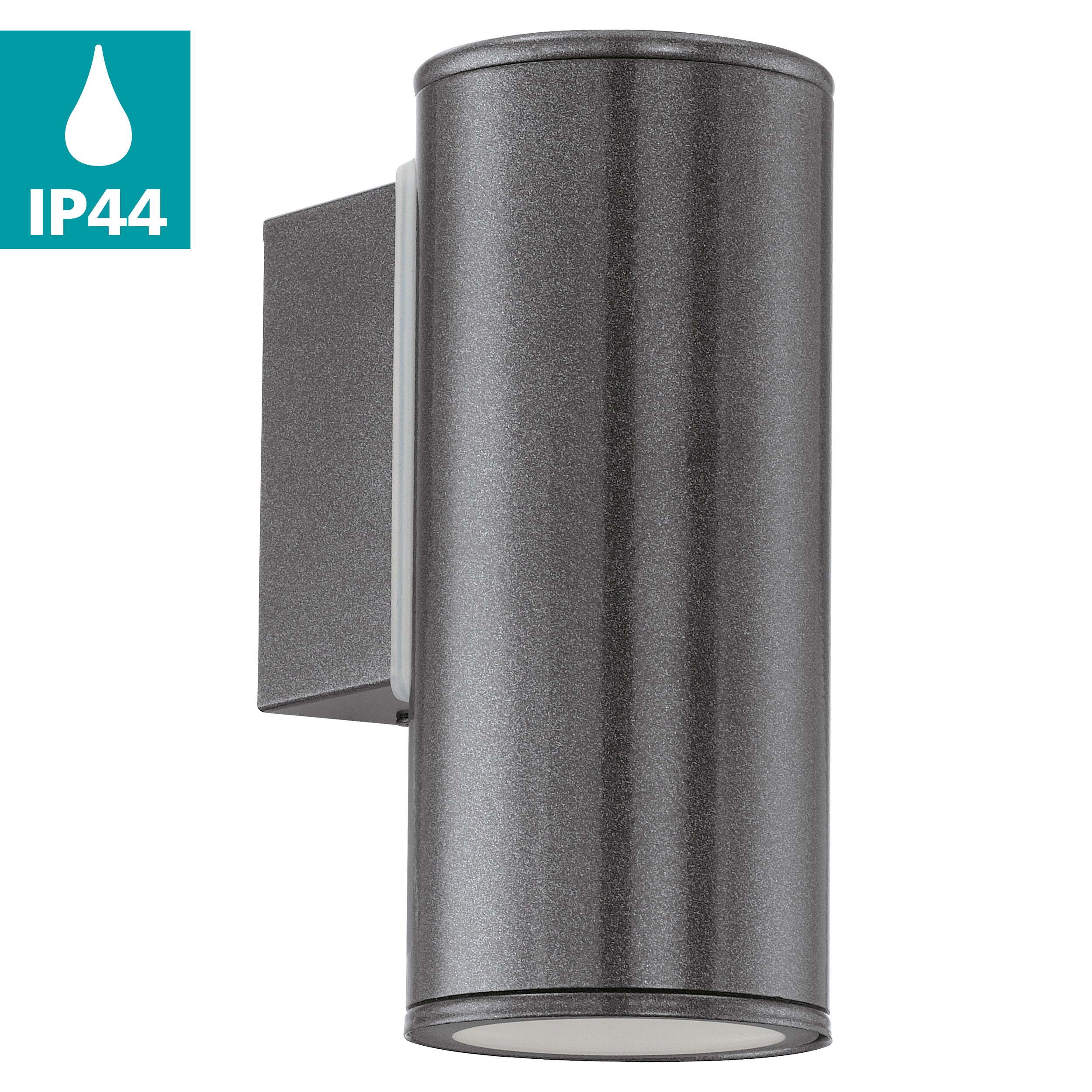eglo riga grey ip44 down outdoor wall light kitchen lighting