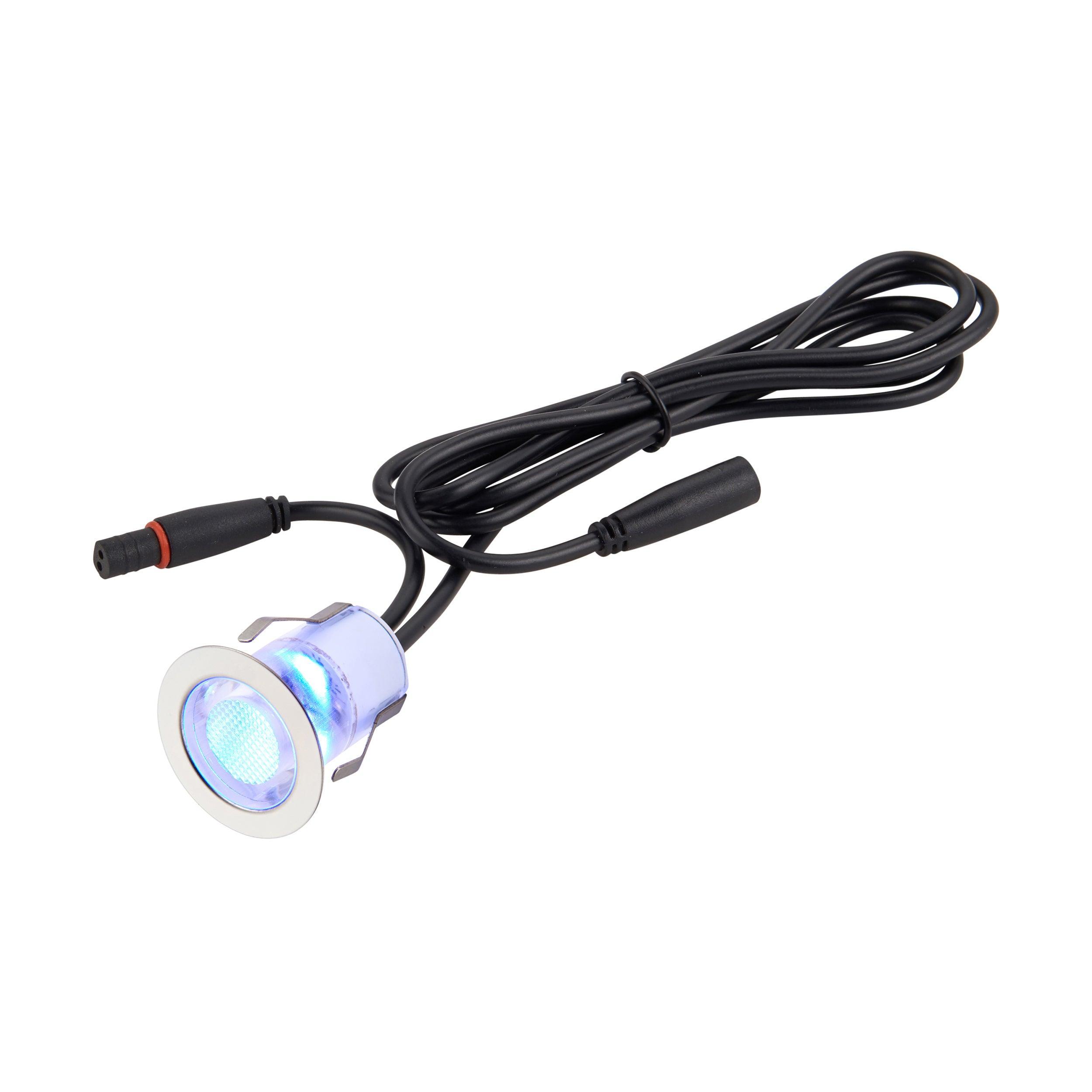 kios 2 blue decking light ip44 0 45w by saxby lighting, close up image 34