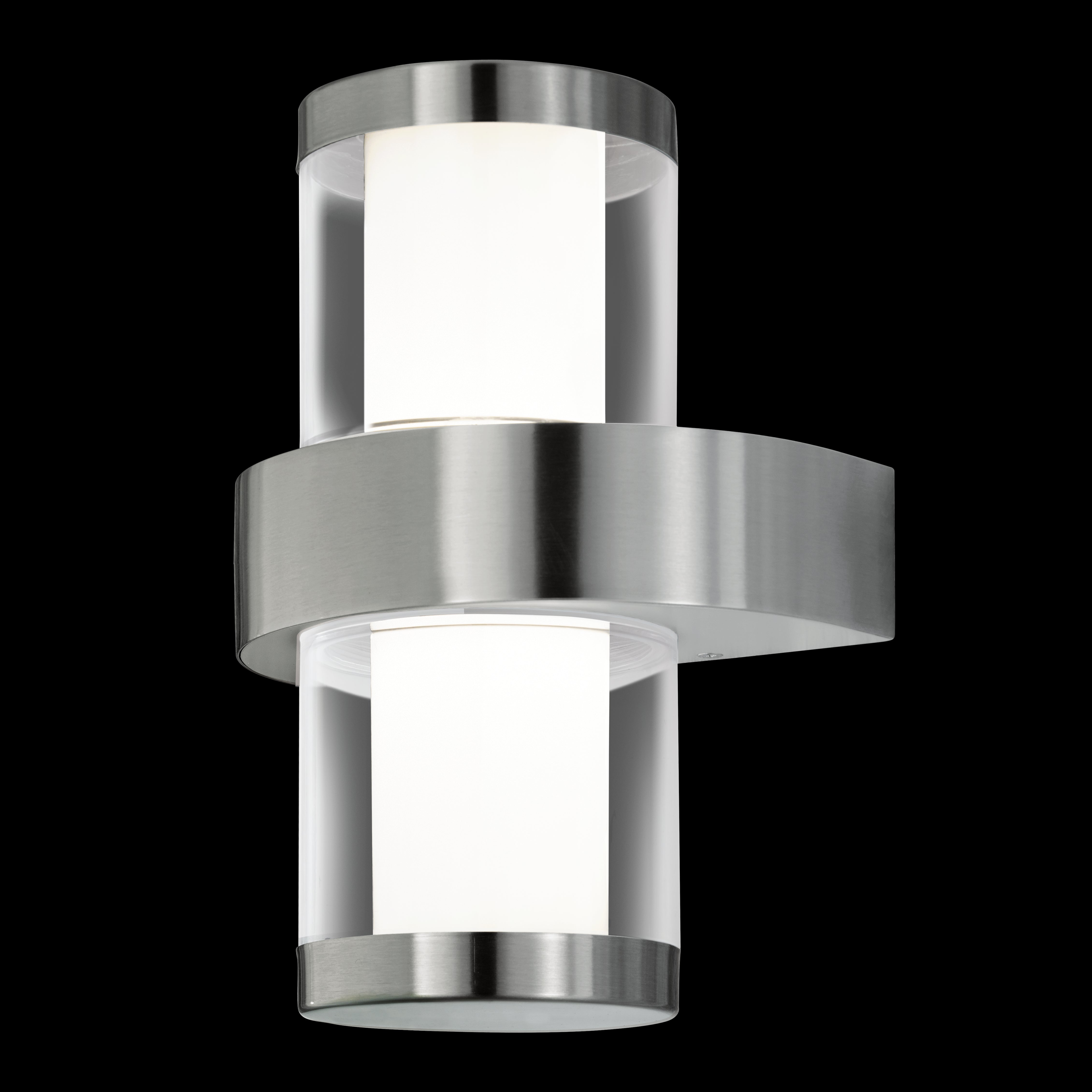 eglo beverly 1 stainless steel led outdoor wall light ip44 living room image