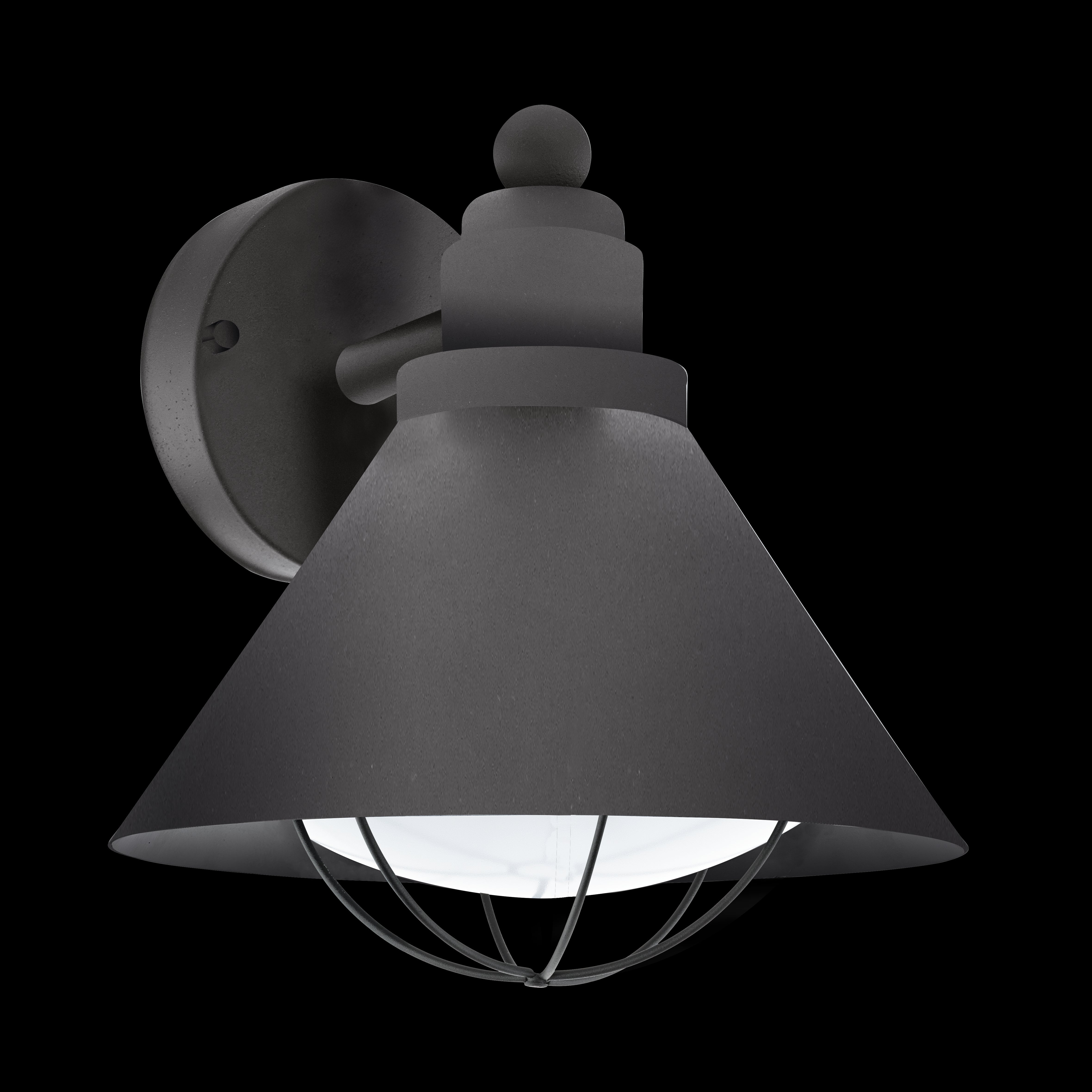 eglo barrosela black ip44 outdoor wall light
