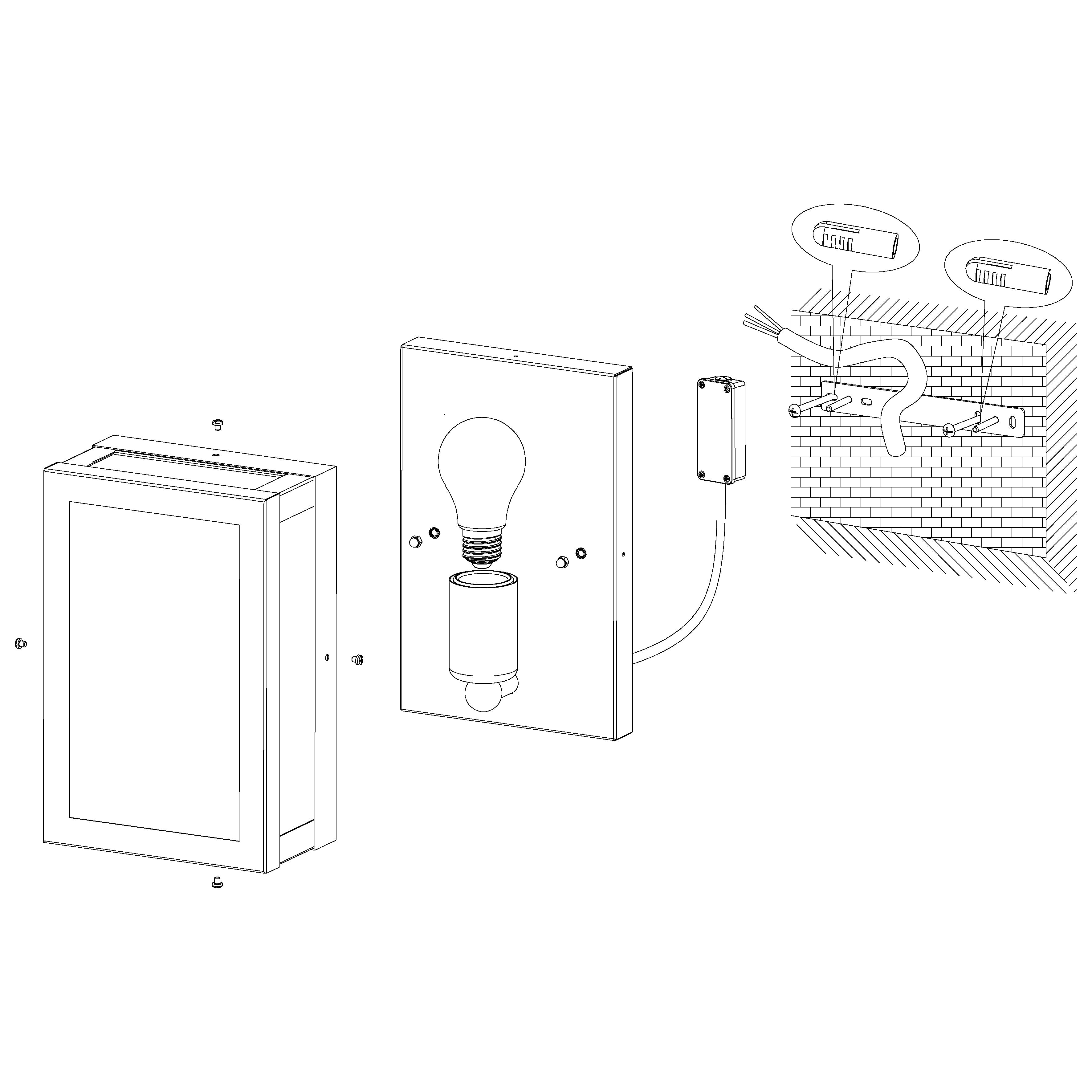 eglo alamonte stainless steel ip44 outdoor wall light kitchen lighting