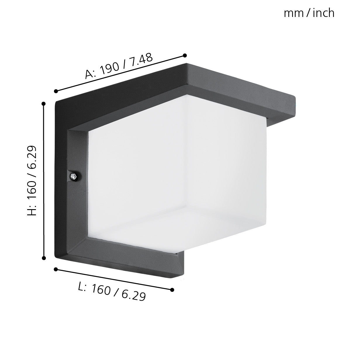 eglo desella 1 ip54 grey outdoor wall light Kitchen Lighting Close Up