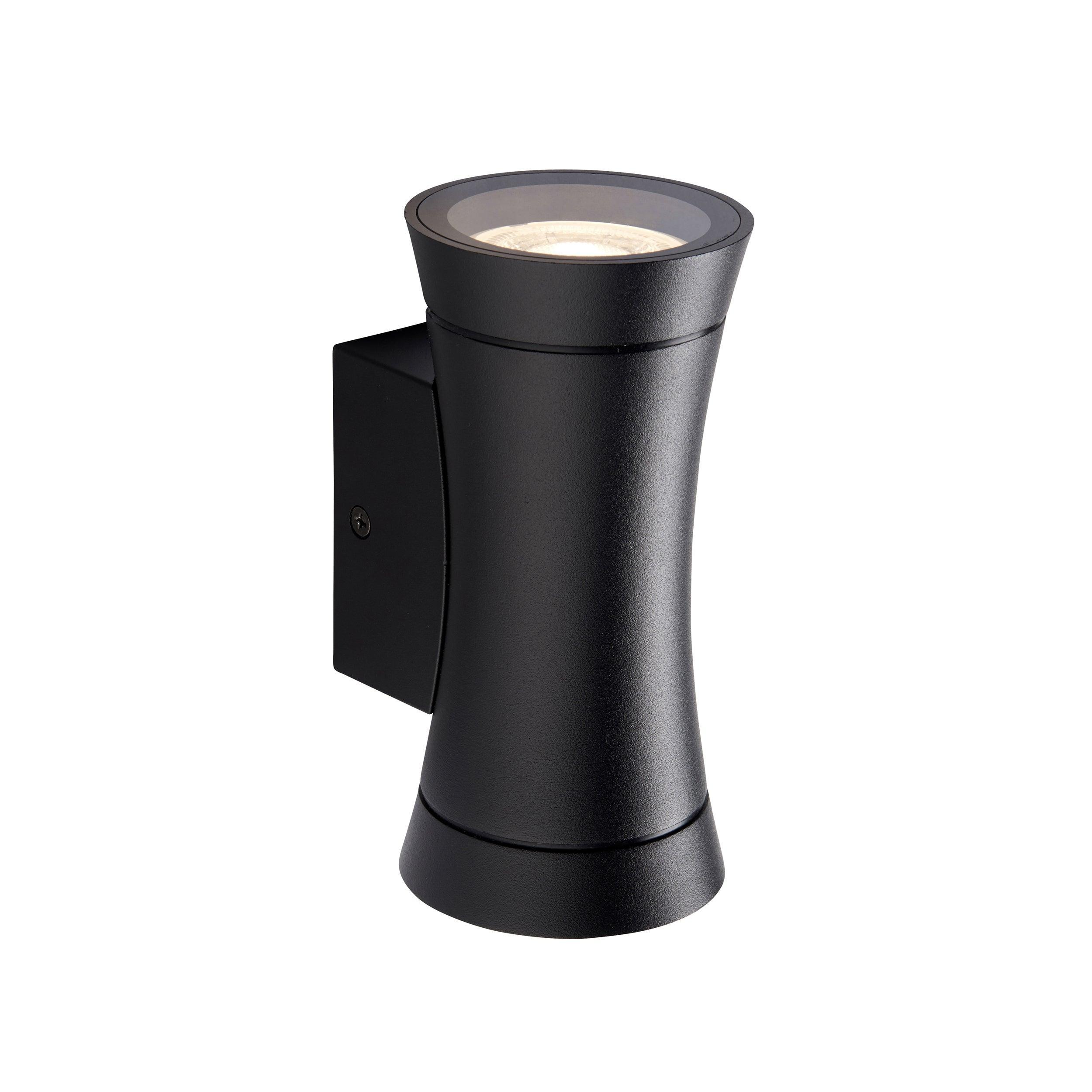 camber black up down outdoor wall light ip44 0w by saxby lighting, close up image 152