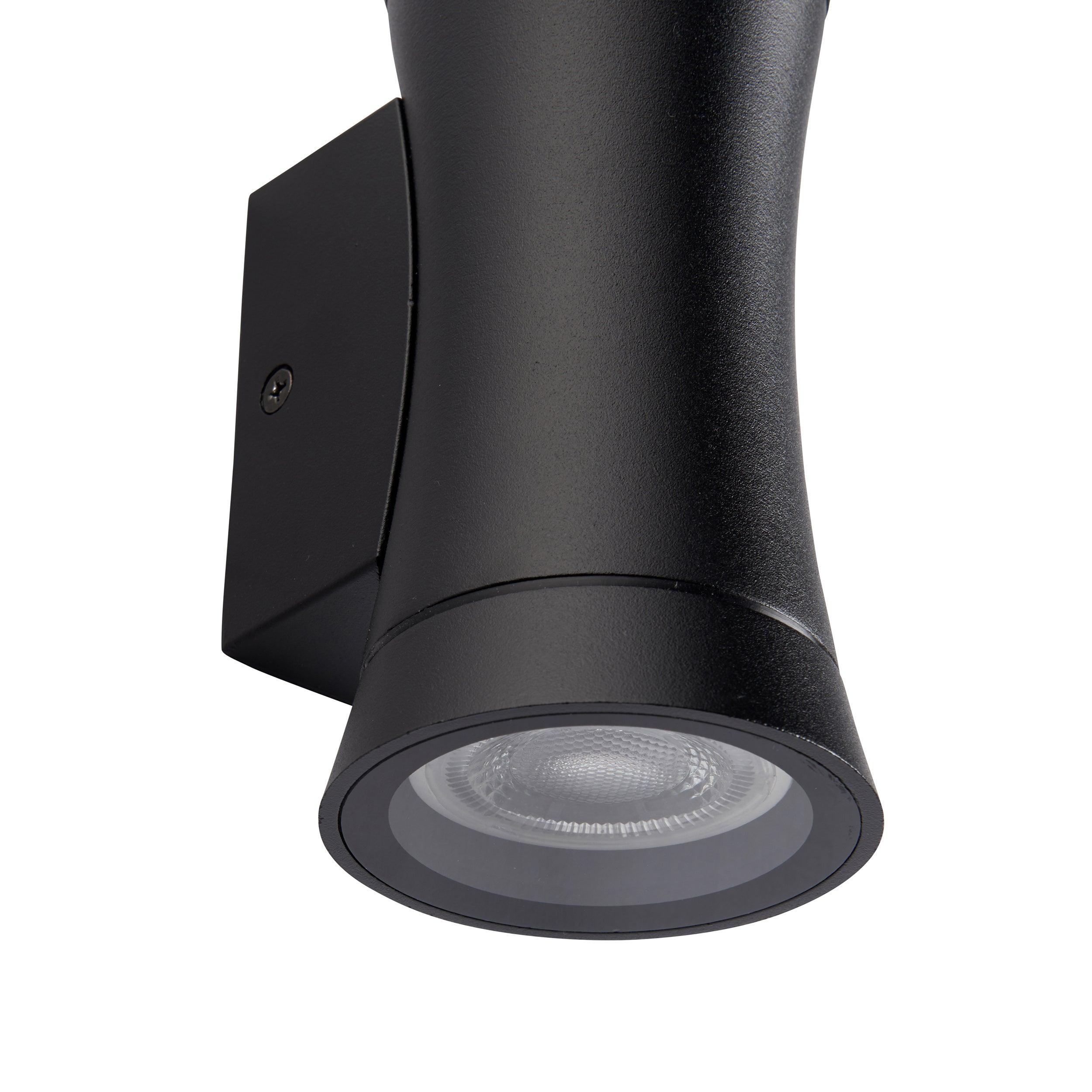 camber black up down outdoor wall light ip44 0w by saxby lighting, close up image 73