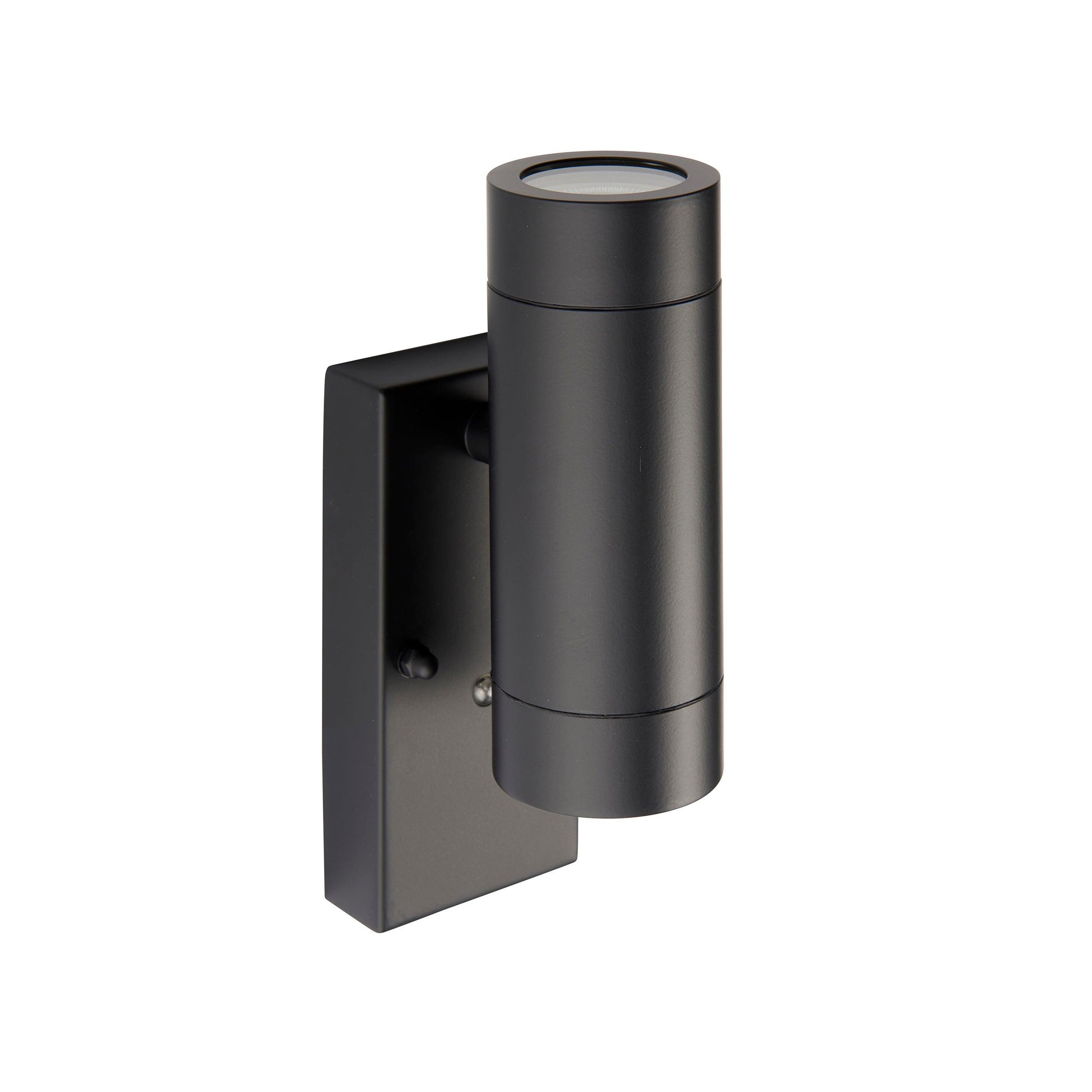 palin outdoor black wall light with photocell ip44 7w by saxby lighting, close up image 152