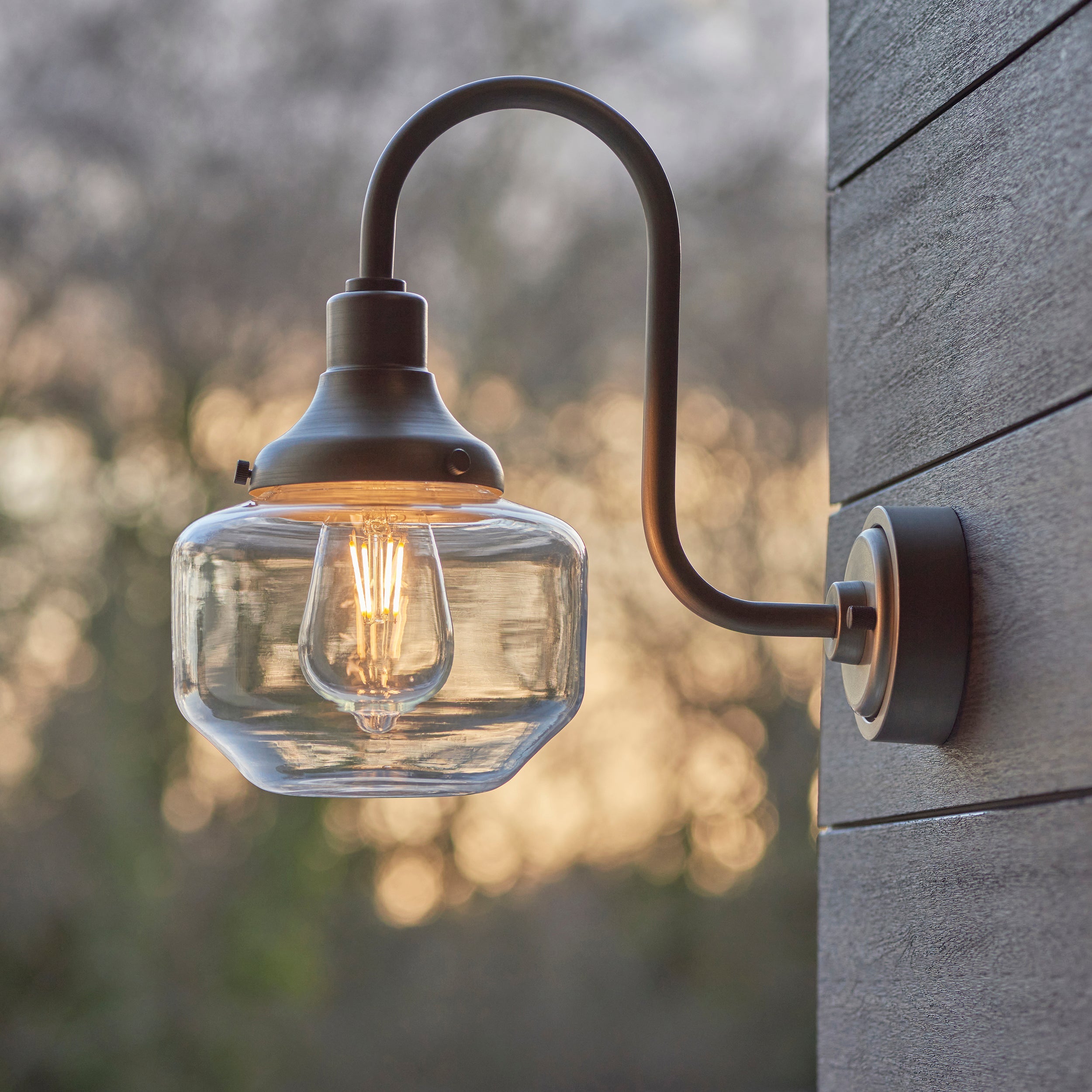 Schoolhouse Pewter Outdoor Wall Light - IP44
