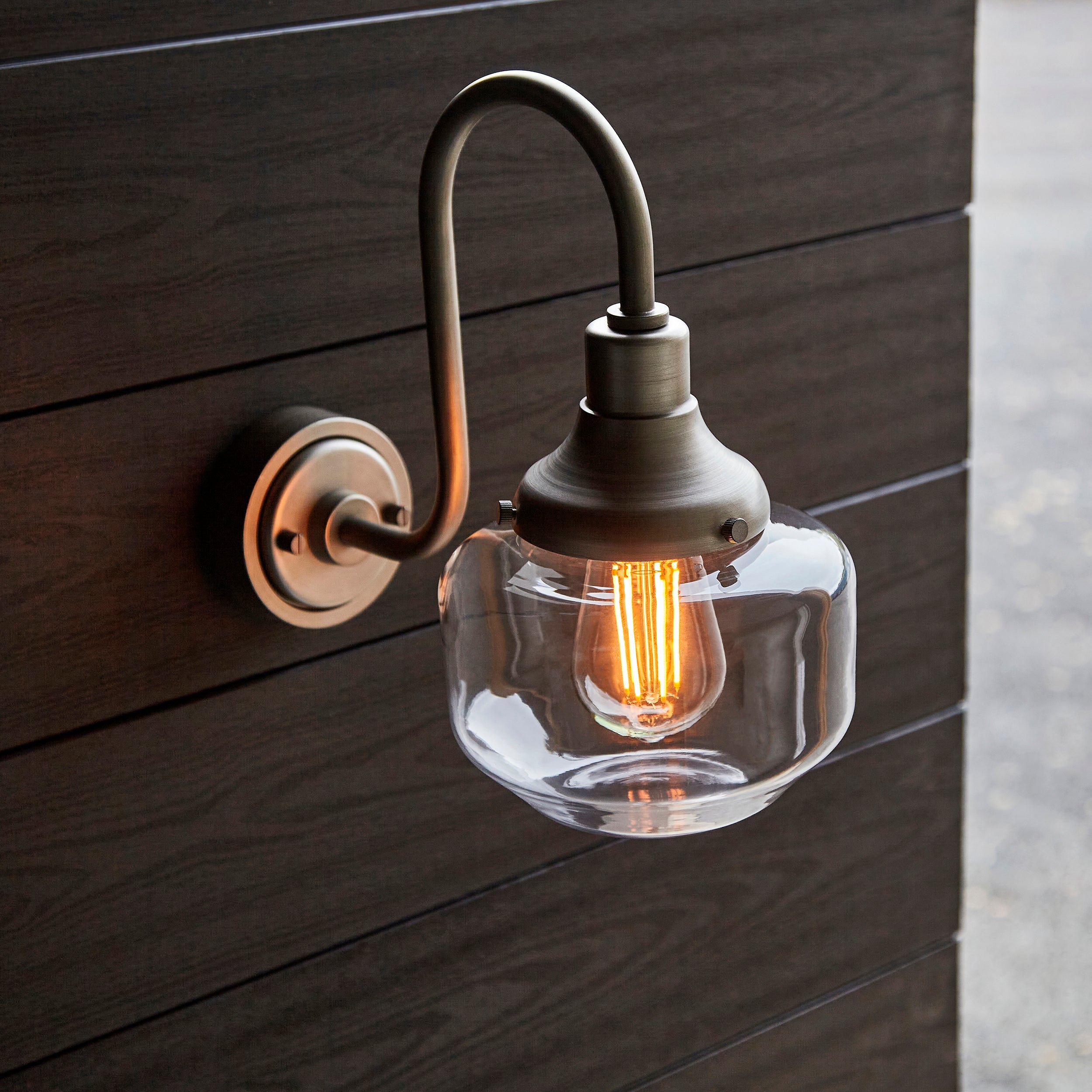 Schoolhouse Pewter Outdoor Wall Light - IP44