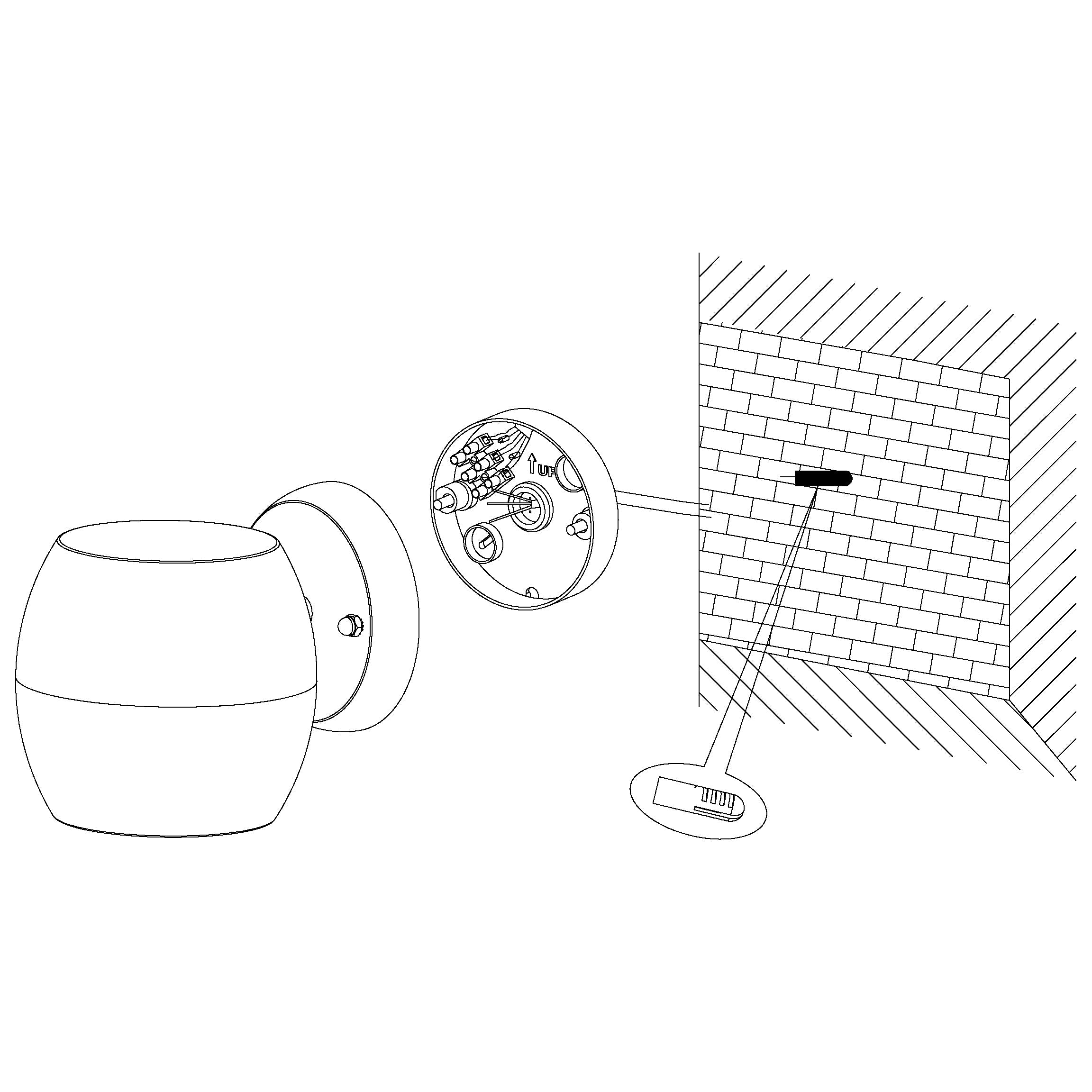 eglo oncala ip44 stainless steel outdoor led wall light Kitchen Lighting Close Up