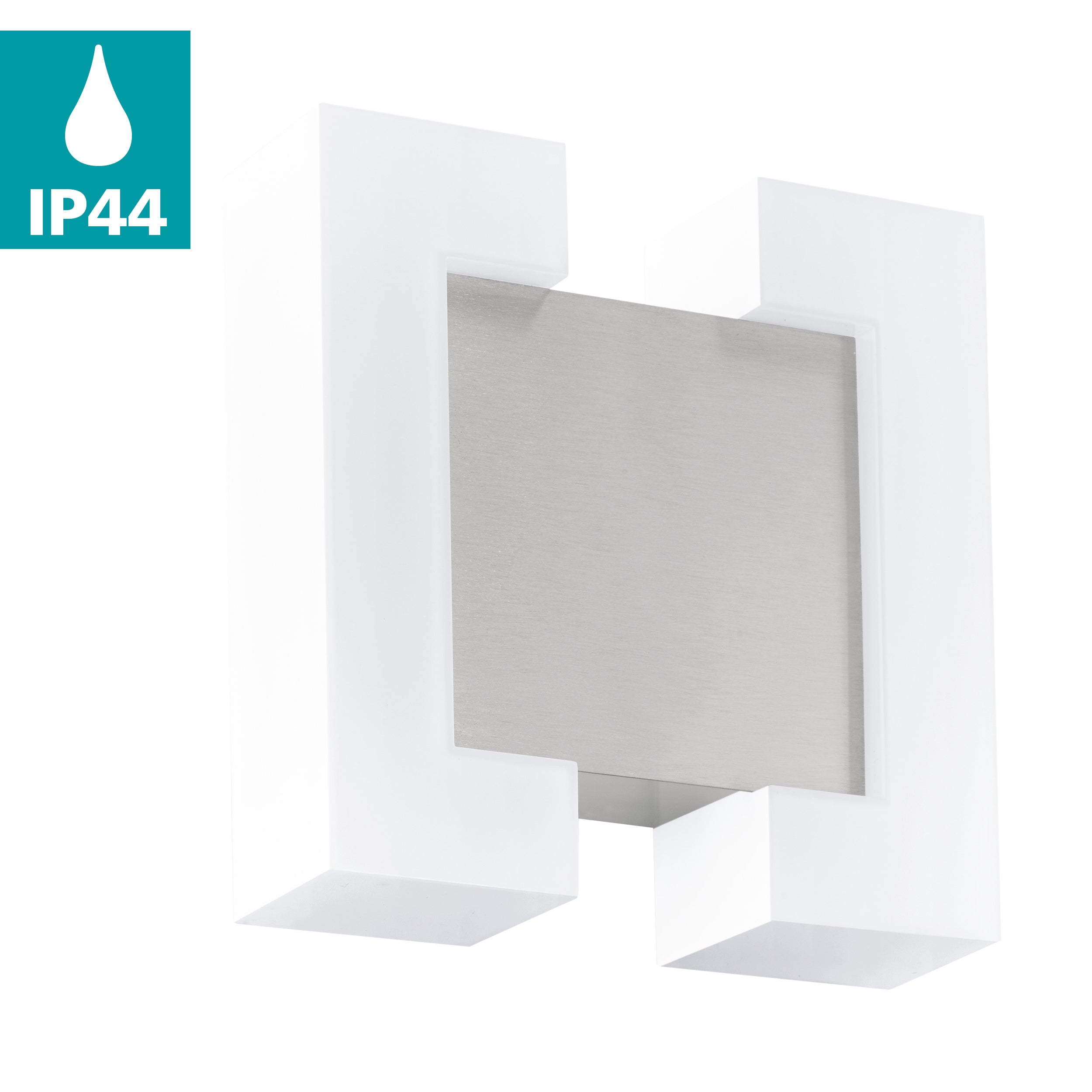 eglo sitia ip44 nickel led outdoor wall light Hallway Lighting Close up