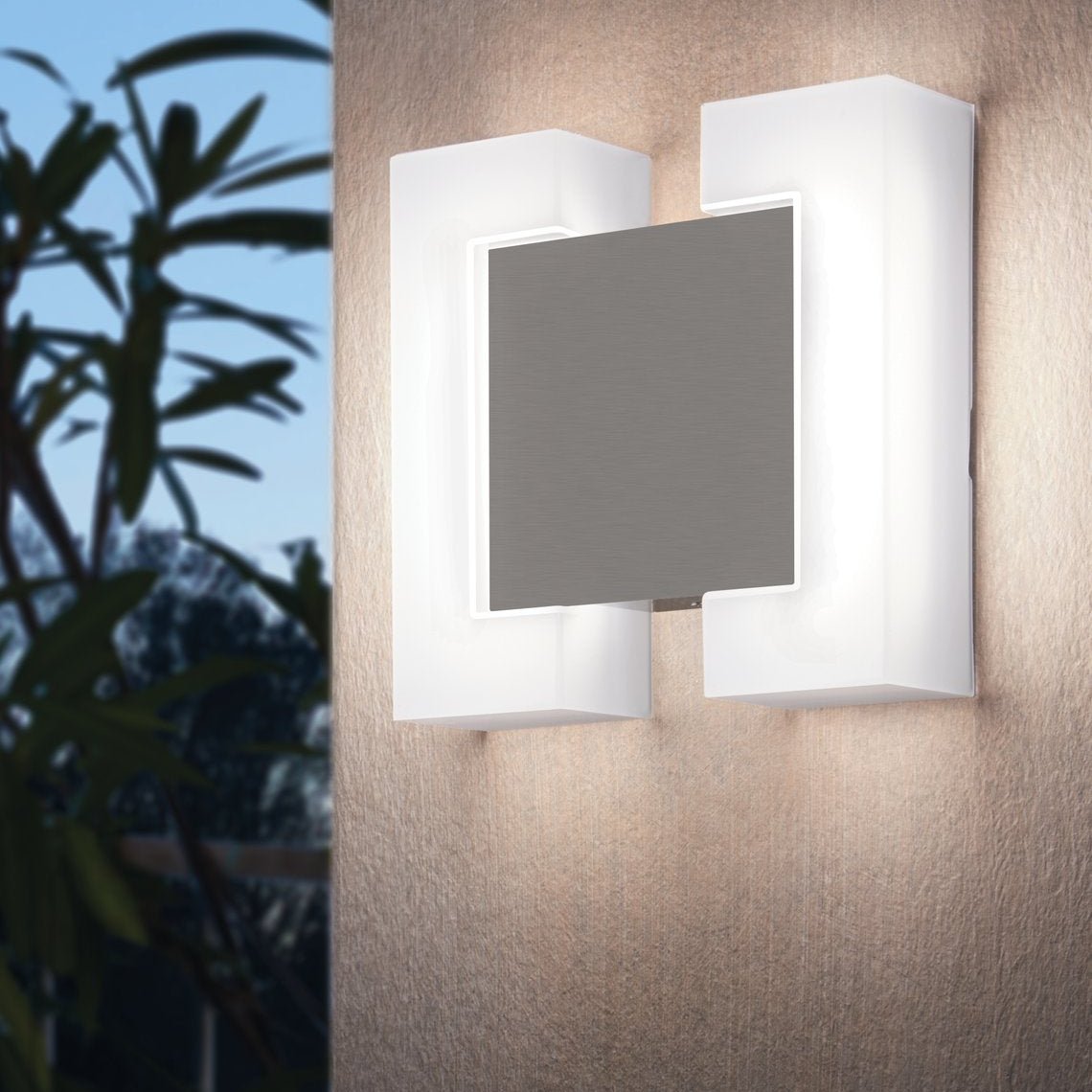 eglo sitia ip44 nickel led outdoor wall light kitchen lighting