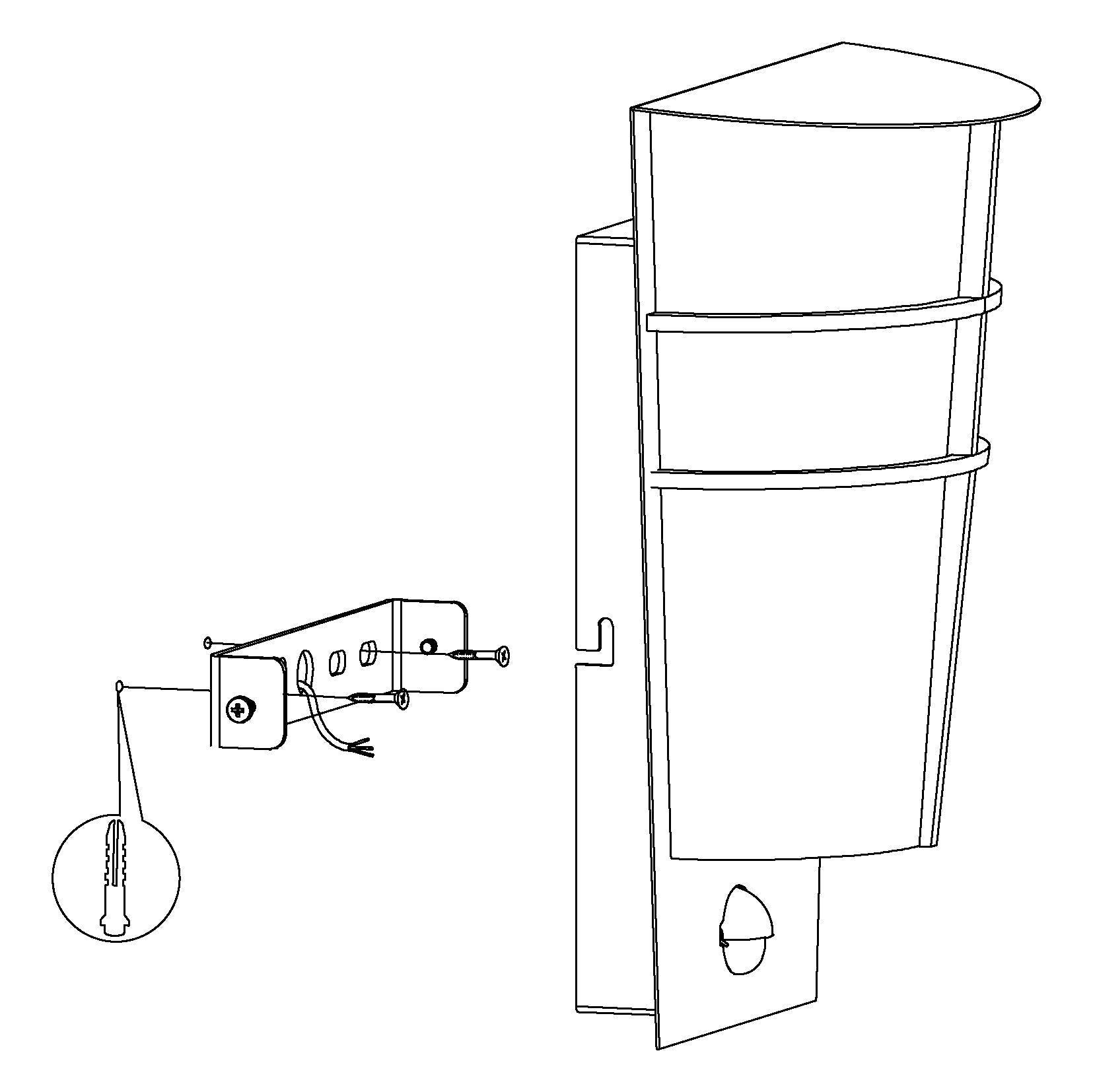 eglo breganzo 1 led grey pir outdoor wall light ip44 hallway lighting