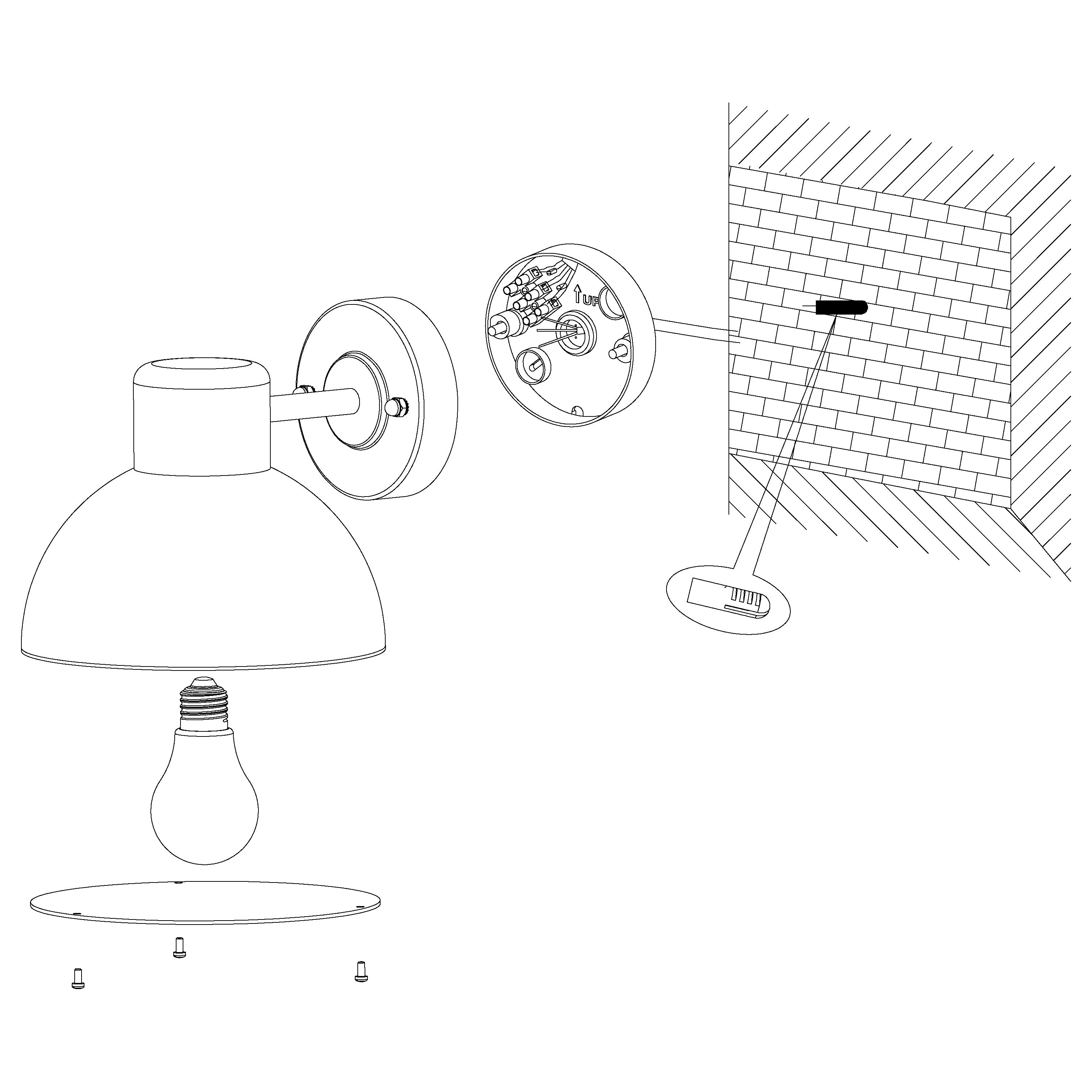 eglo entrimo black ip44 outdoor wall light Kitchen Lighting Close Up