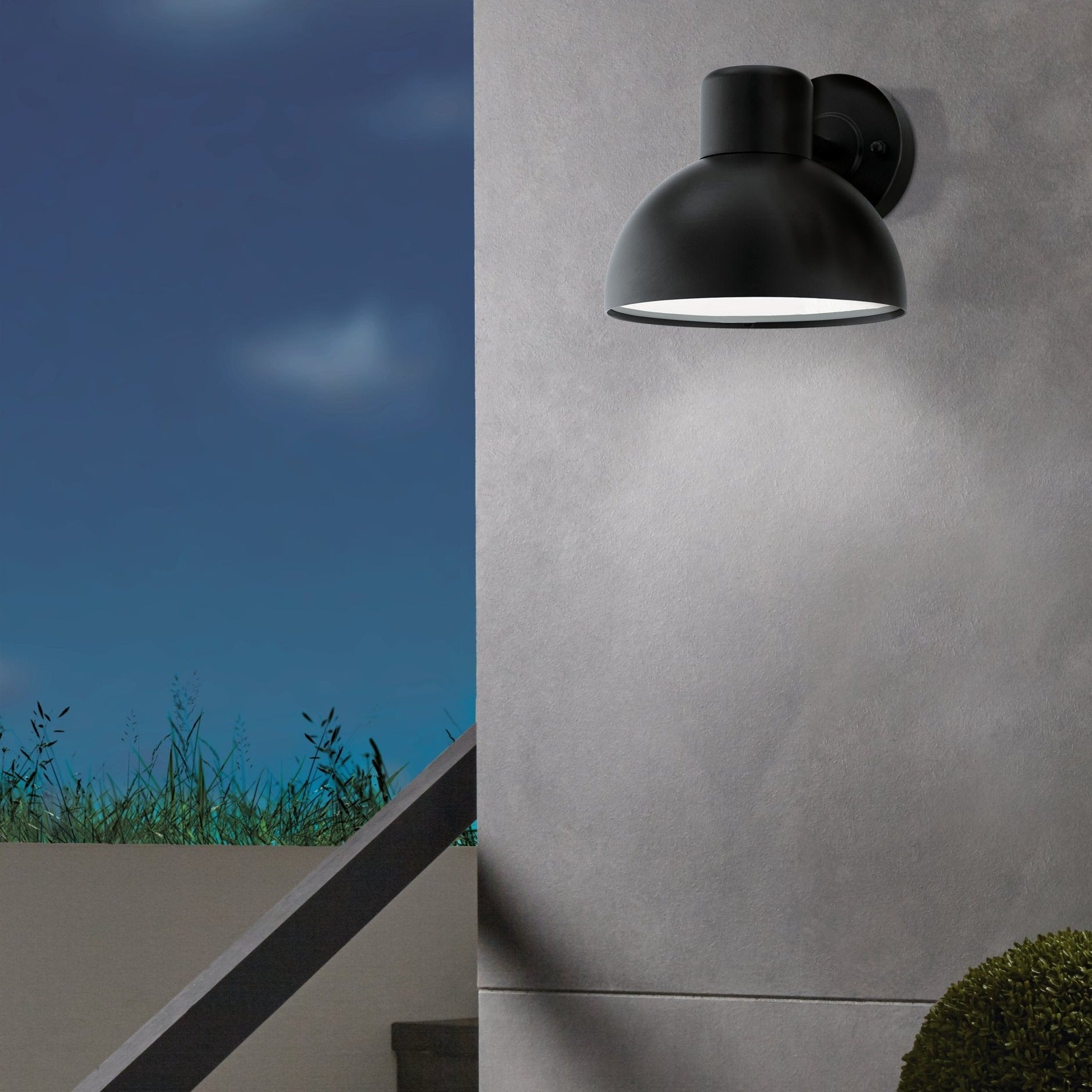 eglo entrimo black ip44 outdoor wall light