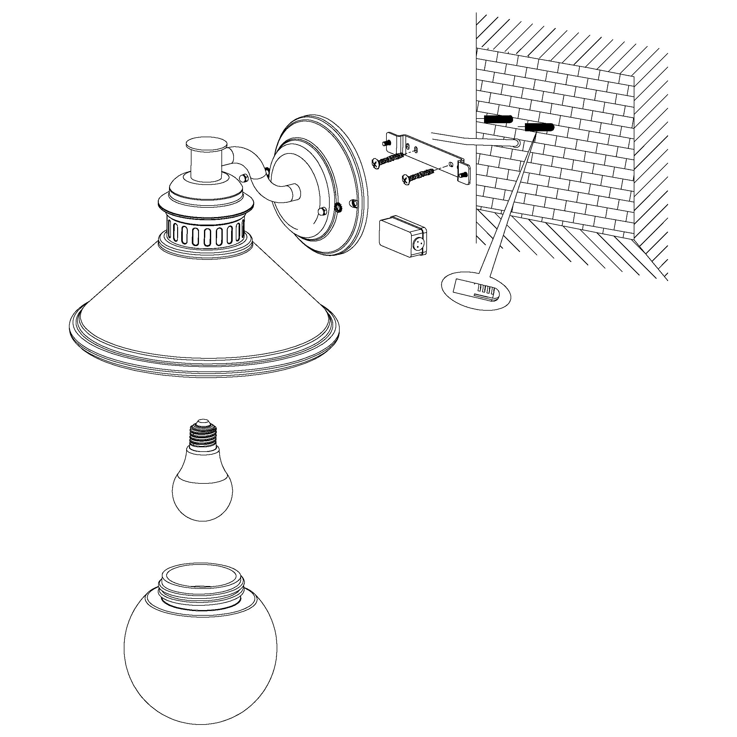 eglo albacete brown zinc ip44 outdoor wall light kitchen lighting