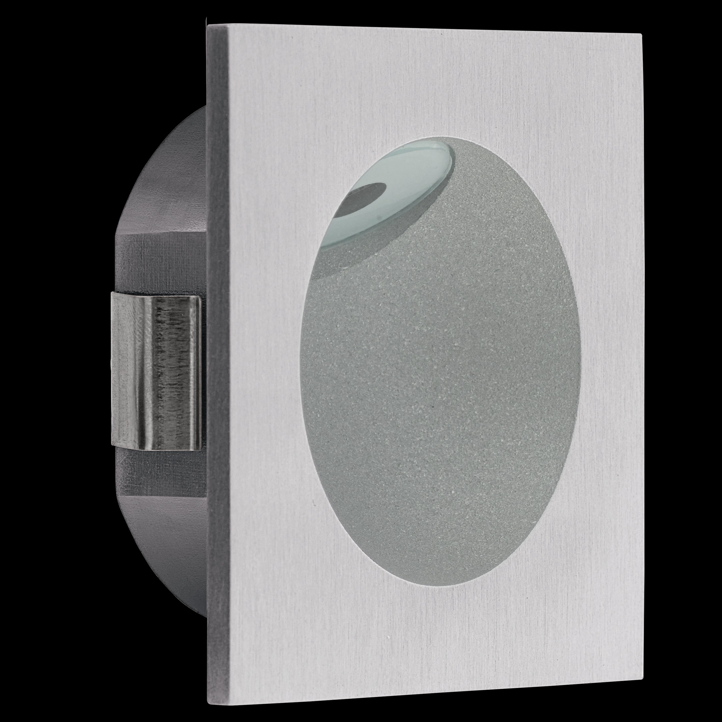 eglo zarate silver led recessed downlight living room close up