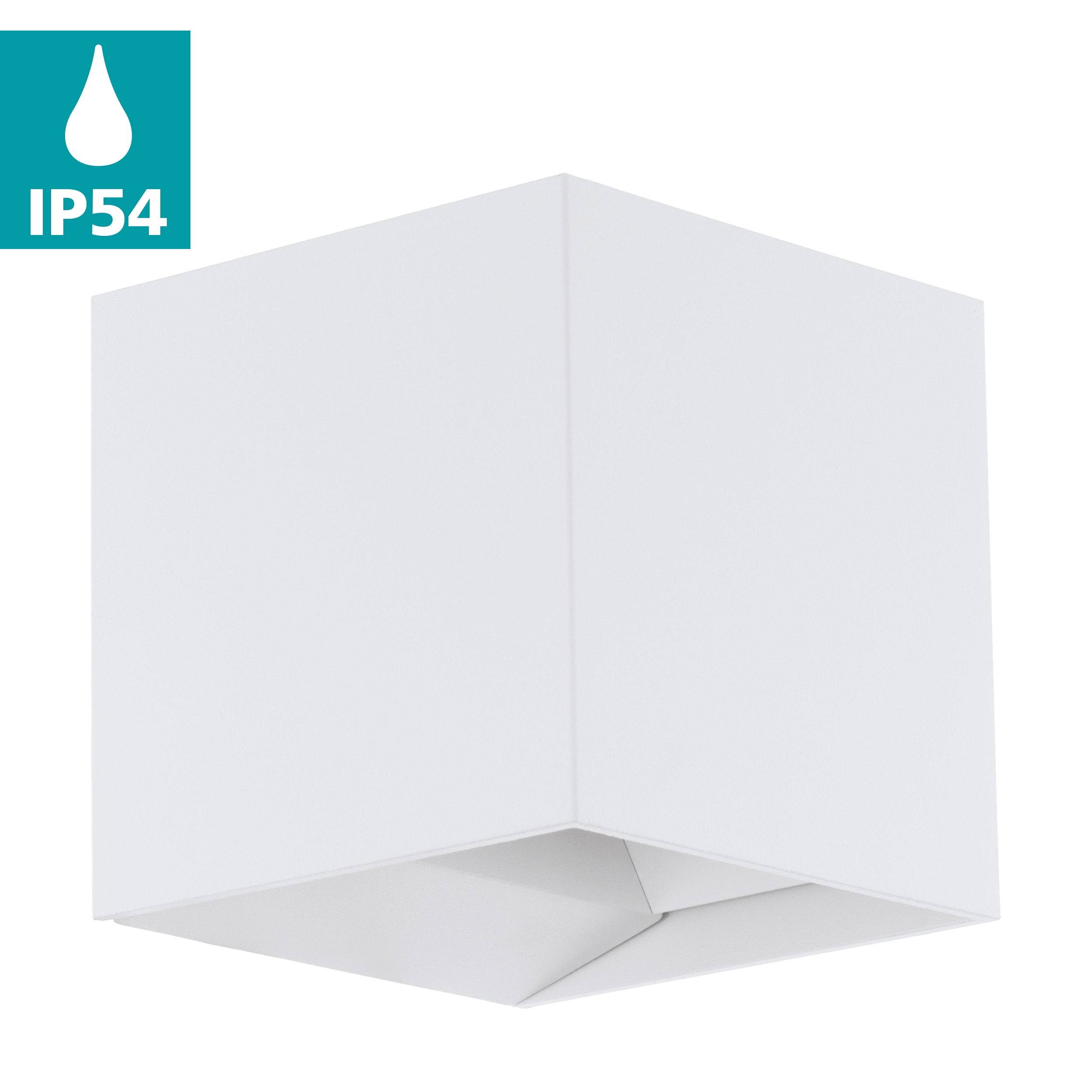 eglo calpino ip54 white square outdoor led wall light hallway lighting