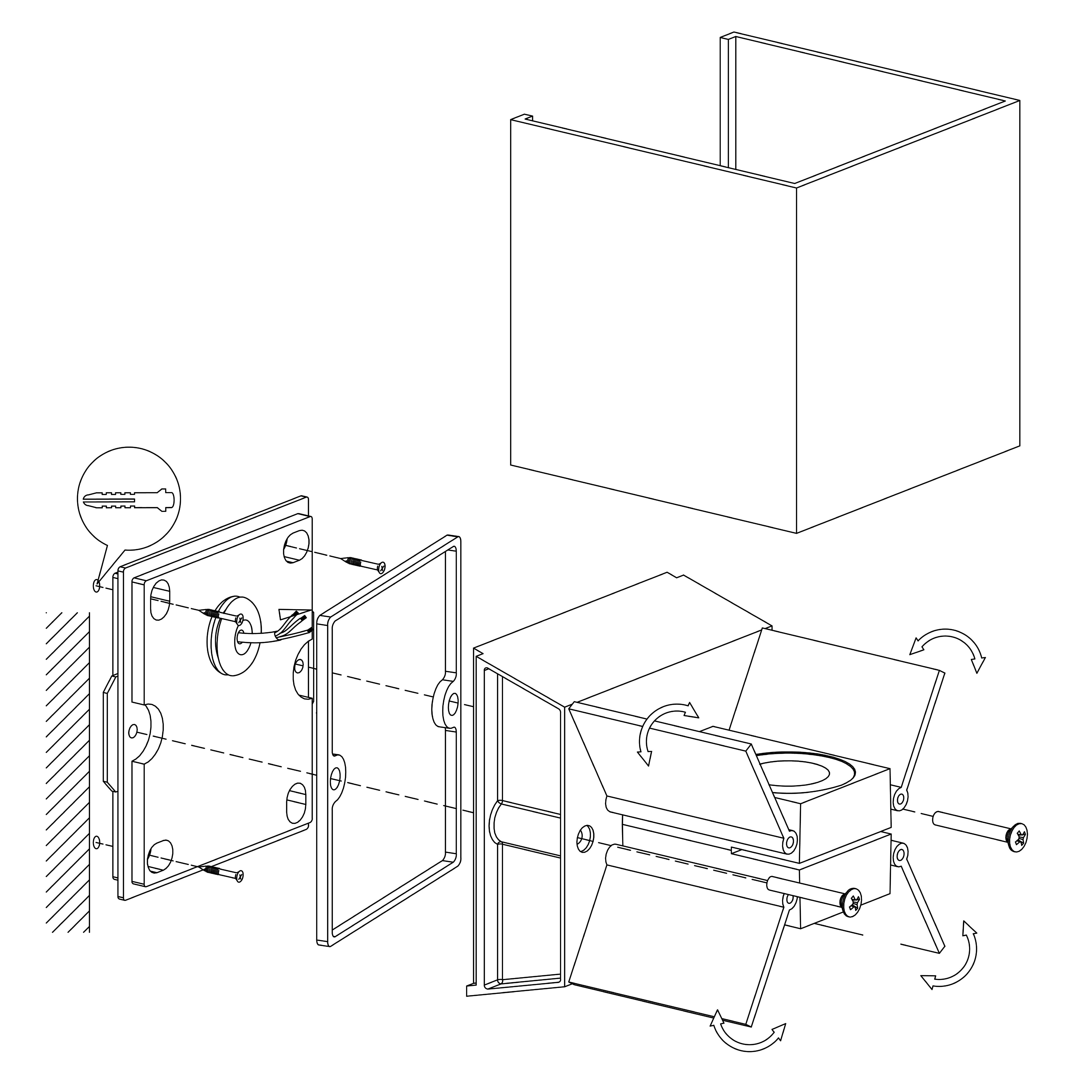 eglo calpino ip54 white square outdoor led wall light Hallway Lighting Close up