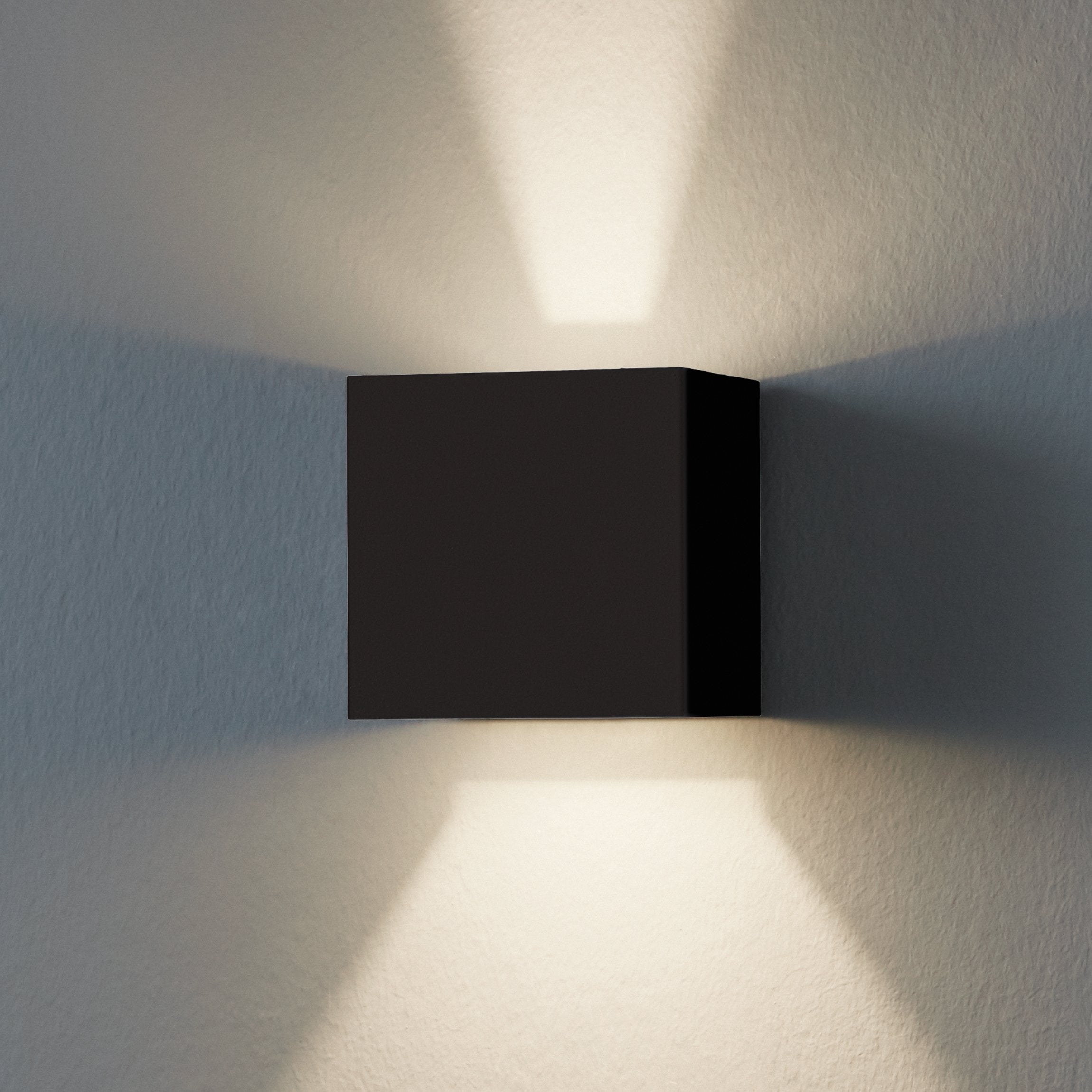 eglo calpino ip54 grey square outdoor led wall light living room image