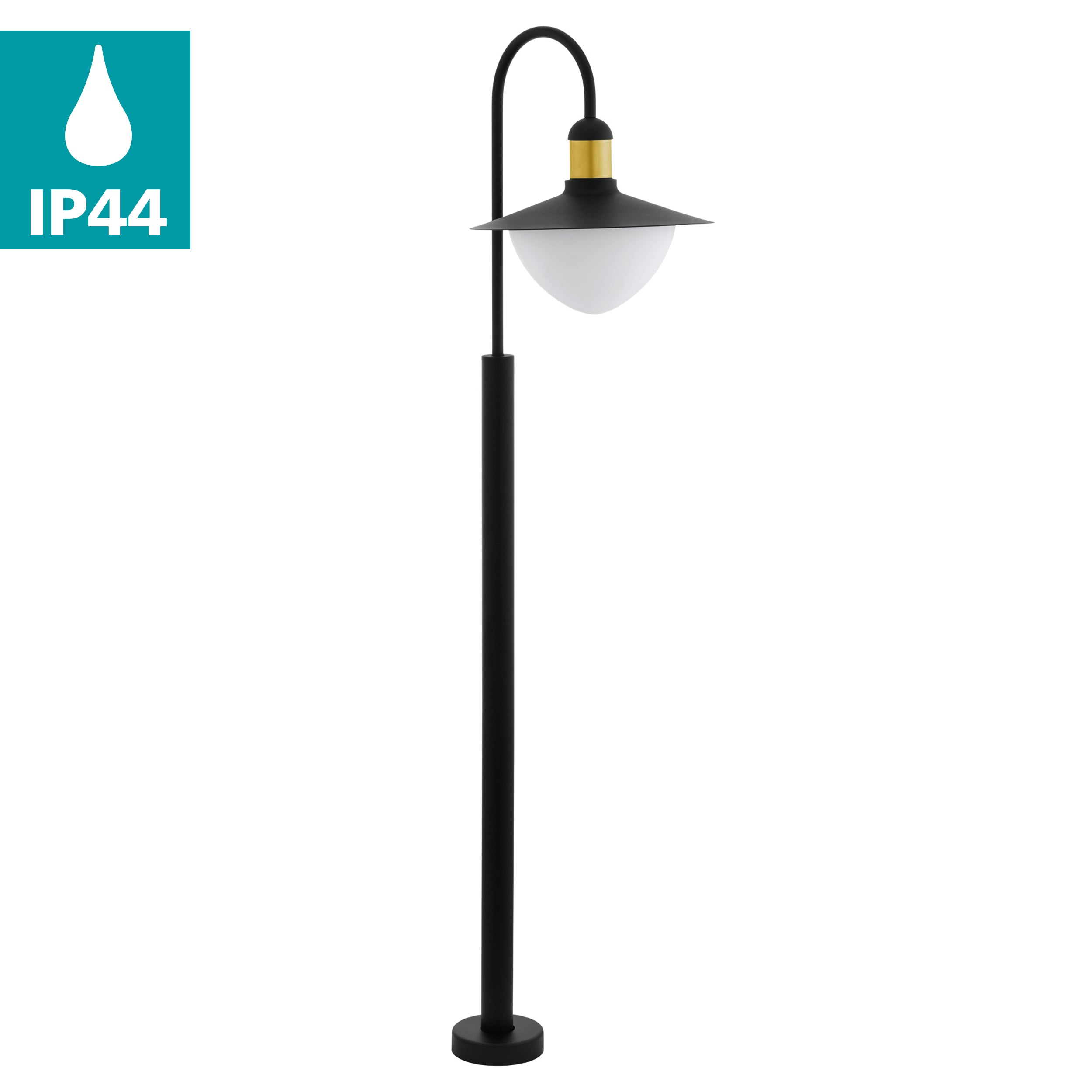 eglo sirmione black gold lamp post outdoor ip44 light living room image
