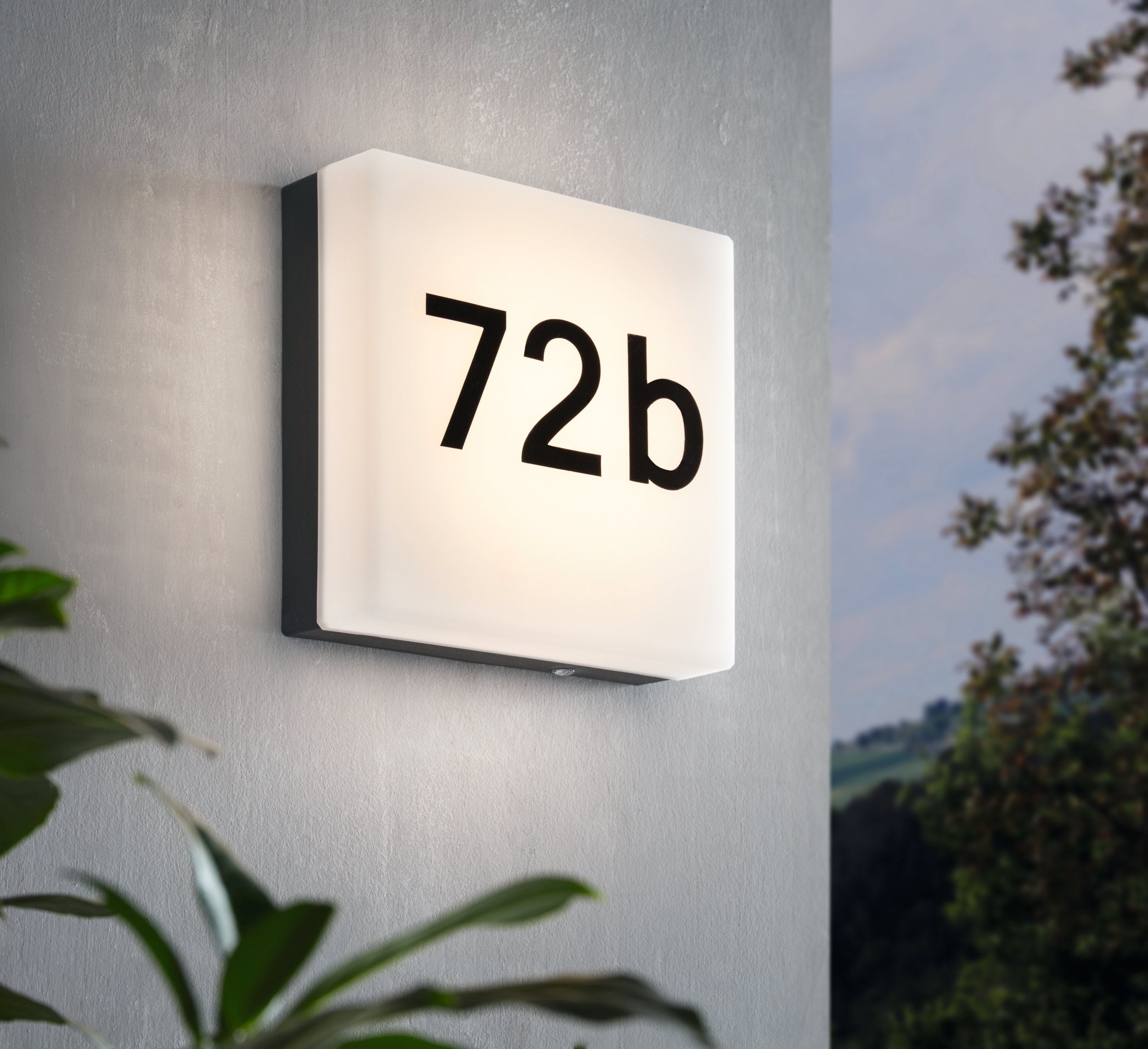 eglo cornale grey outdoor house number wall light ip44 living room image