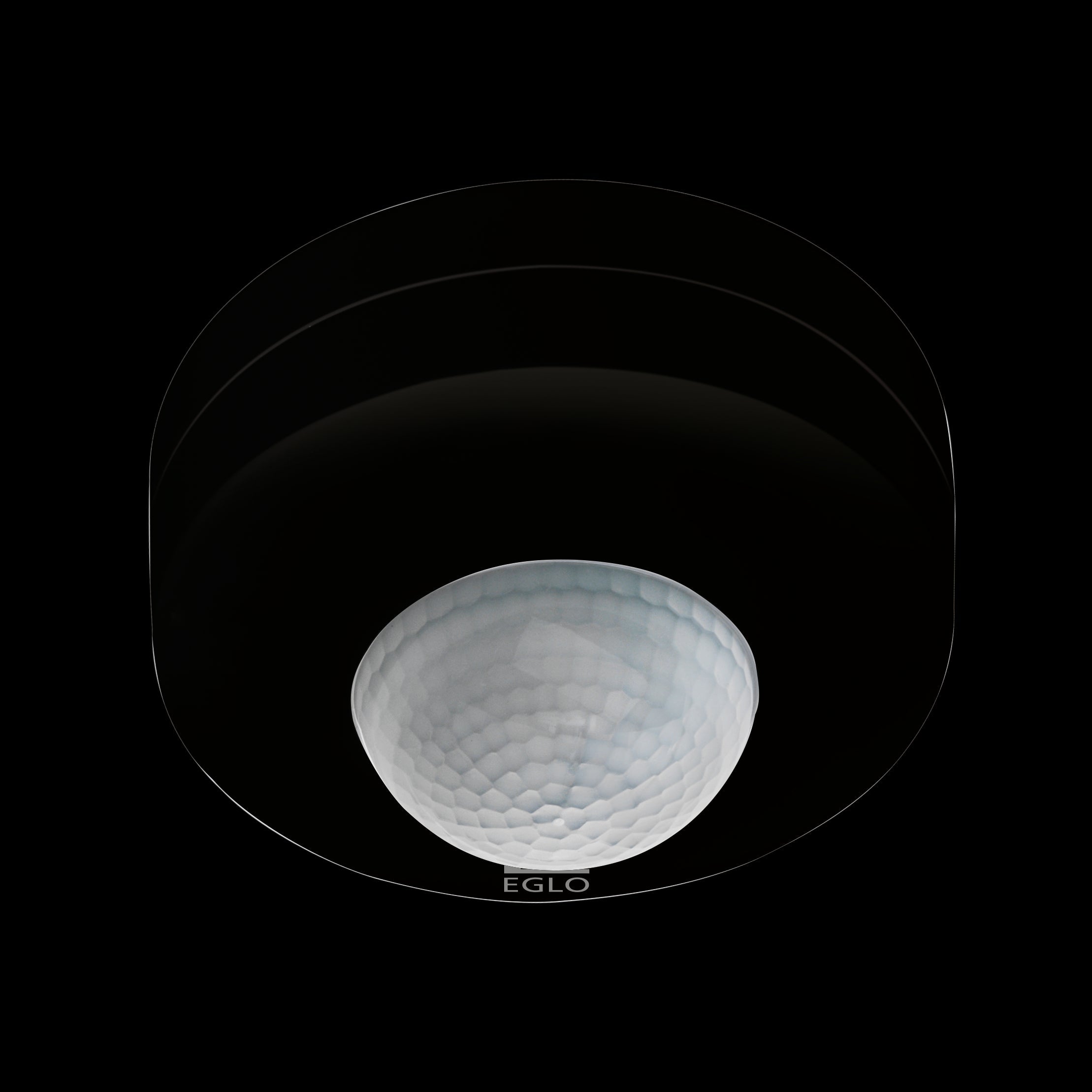 eglo detect me 6 ip44 black round pir light sensor living room image