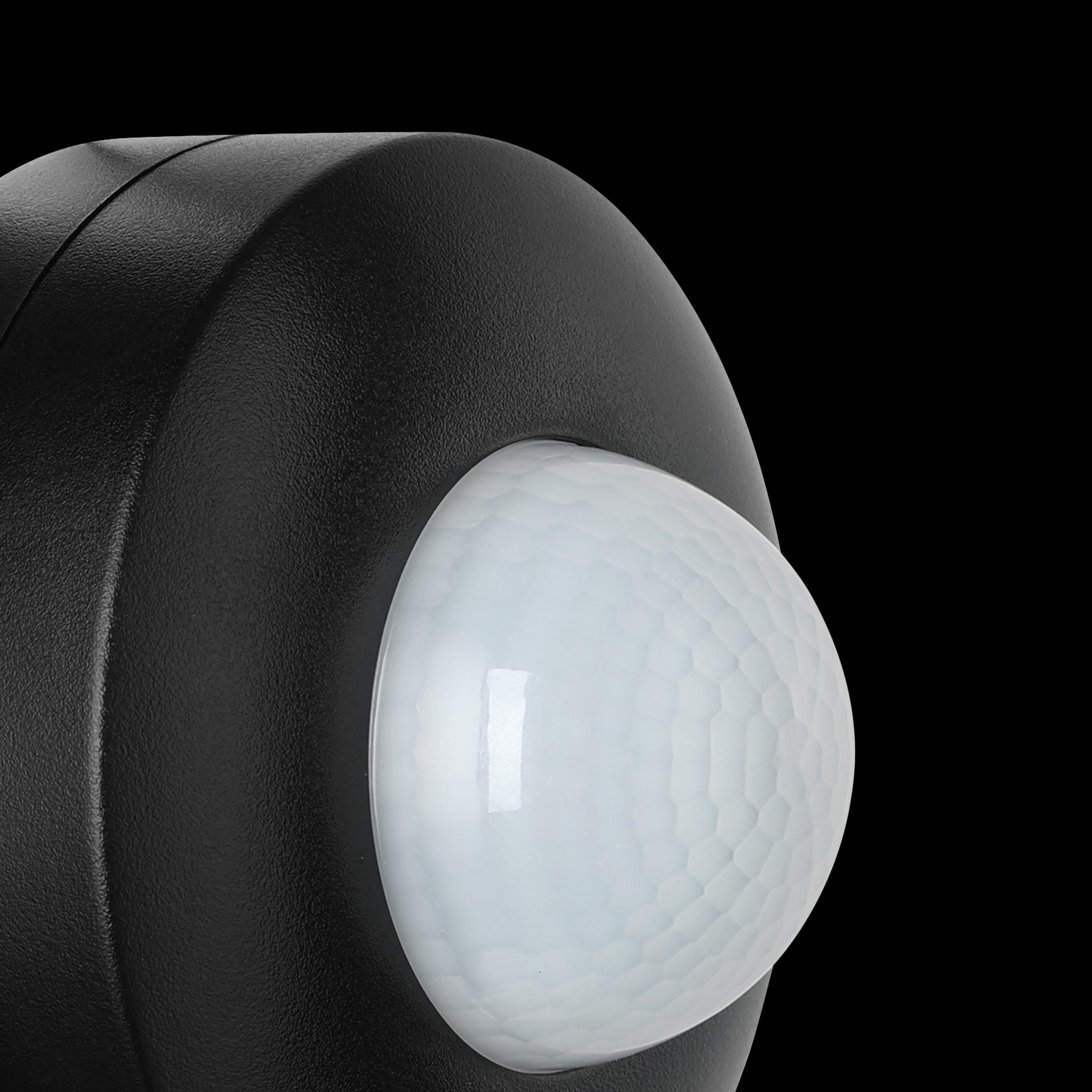 eglo detect me 6 ip44 black round pir light sensor hallway lighting