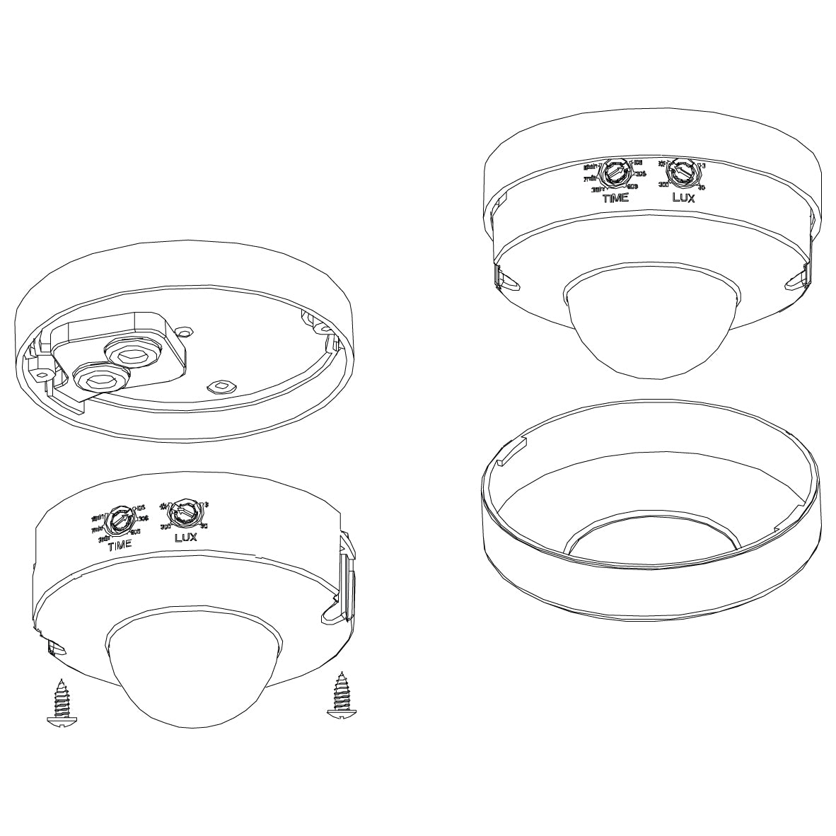 eglo detect me 6 ip44 black round pir light sensor Hallway Lighting Close up