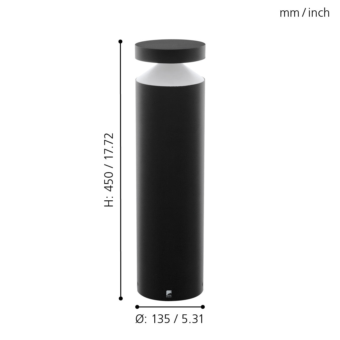 eglo melzo ip65 black led pedestal light Kitchen Lighting Close Up