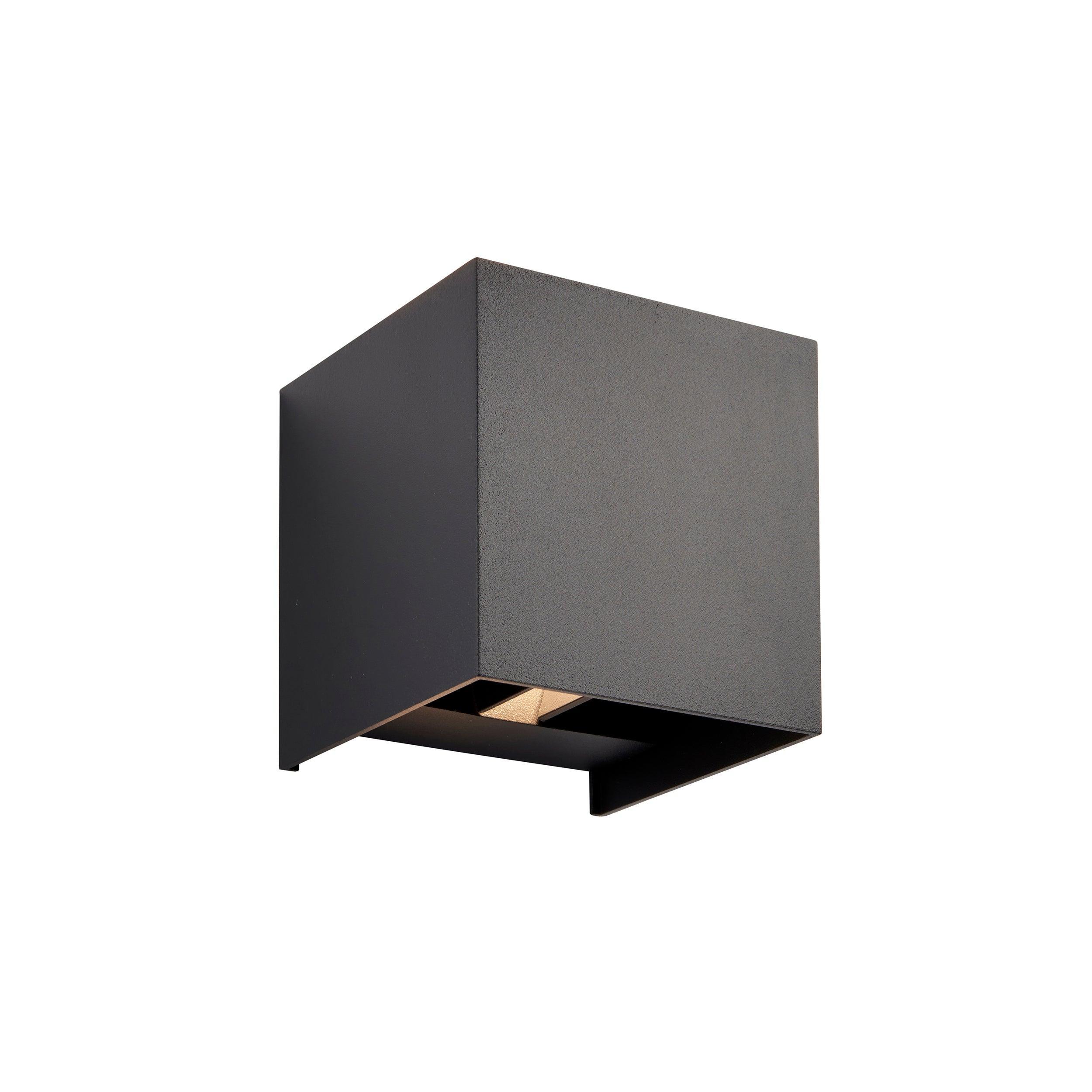 glover cct black outdoor wall light ip44 5 5w by saxby lighting, close up image 154
