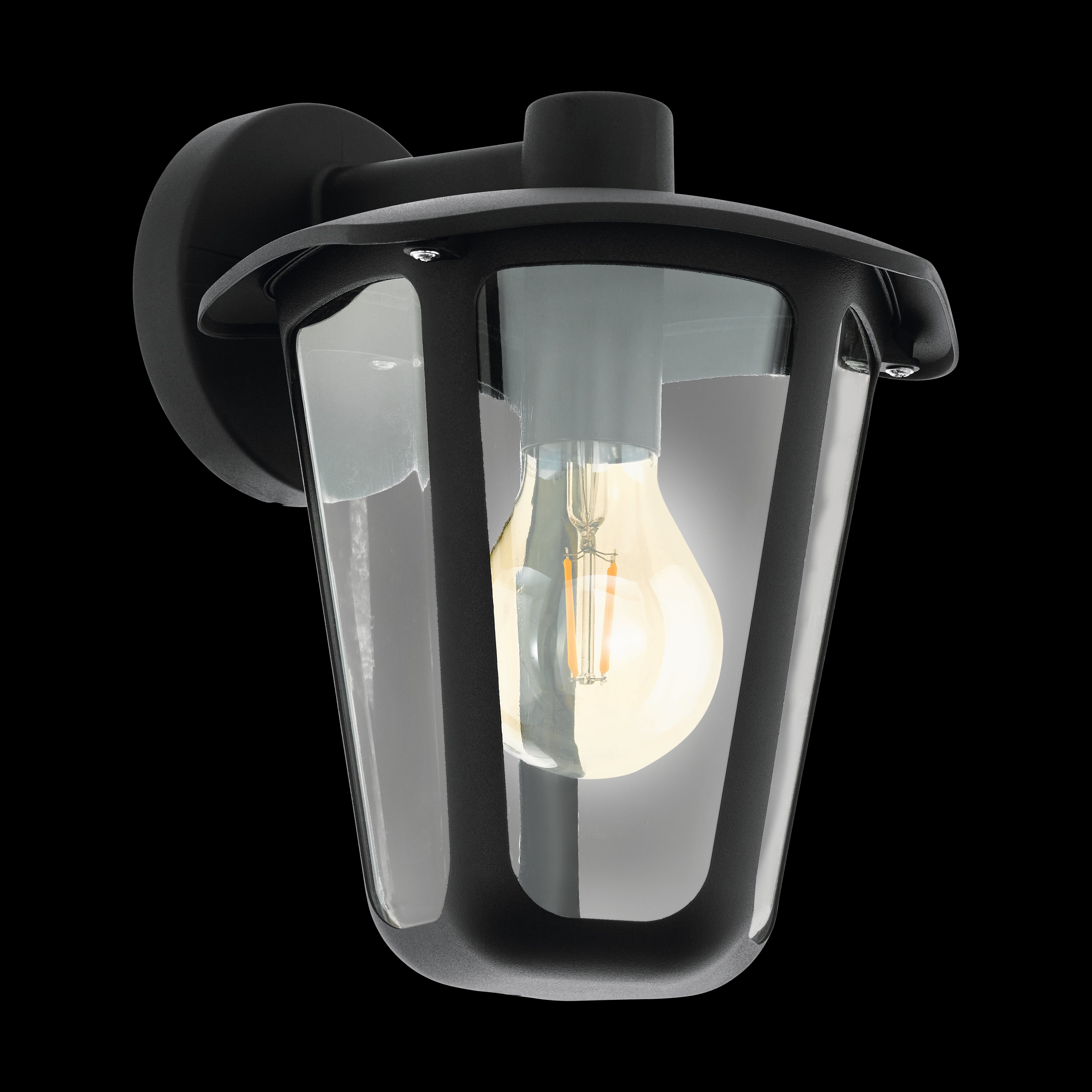 eglo monreale black ip44 outdoor lantern wall light kitchen lighting