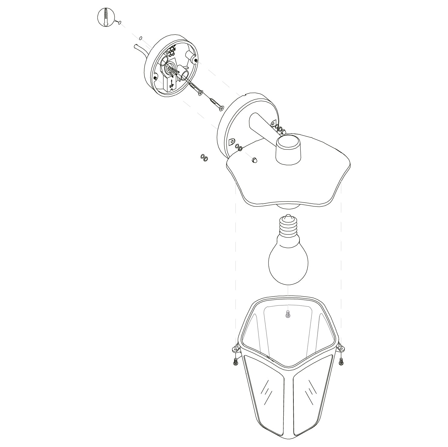 eglo monreale black ip44 outdoor lantern wall light Hallway Lighting Close up