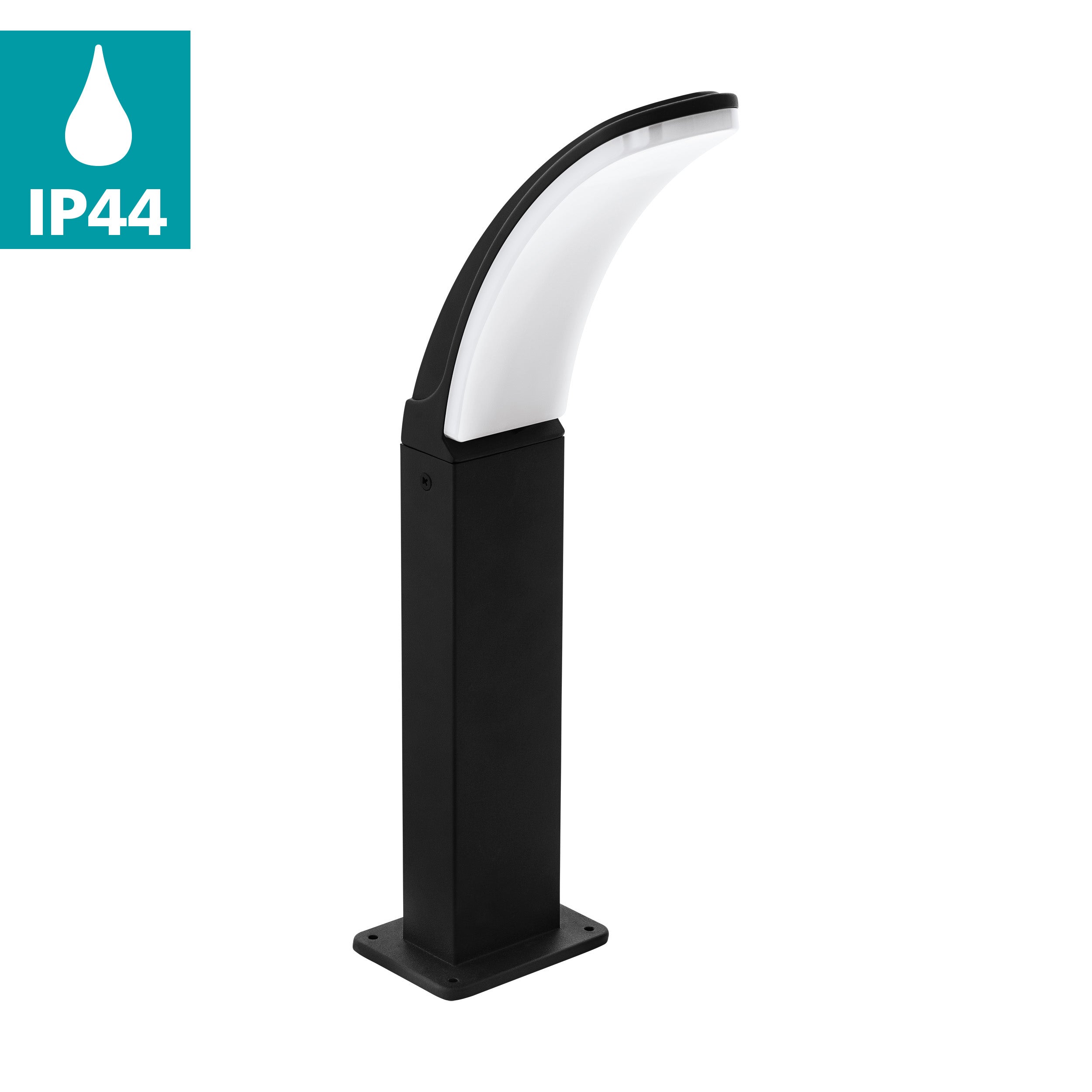 eglo fiumicino ip44 black led pedestal light living room image