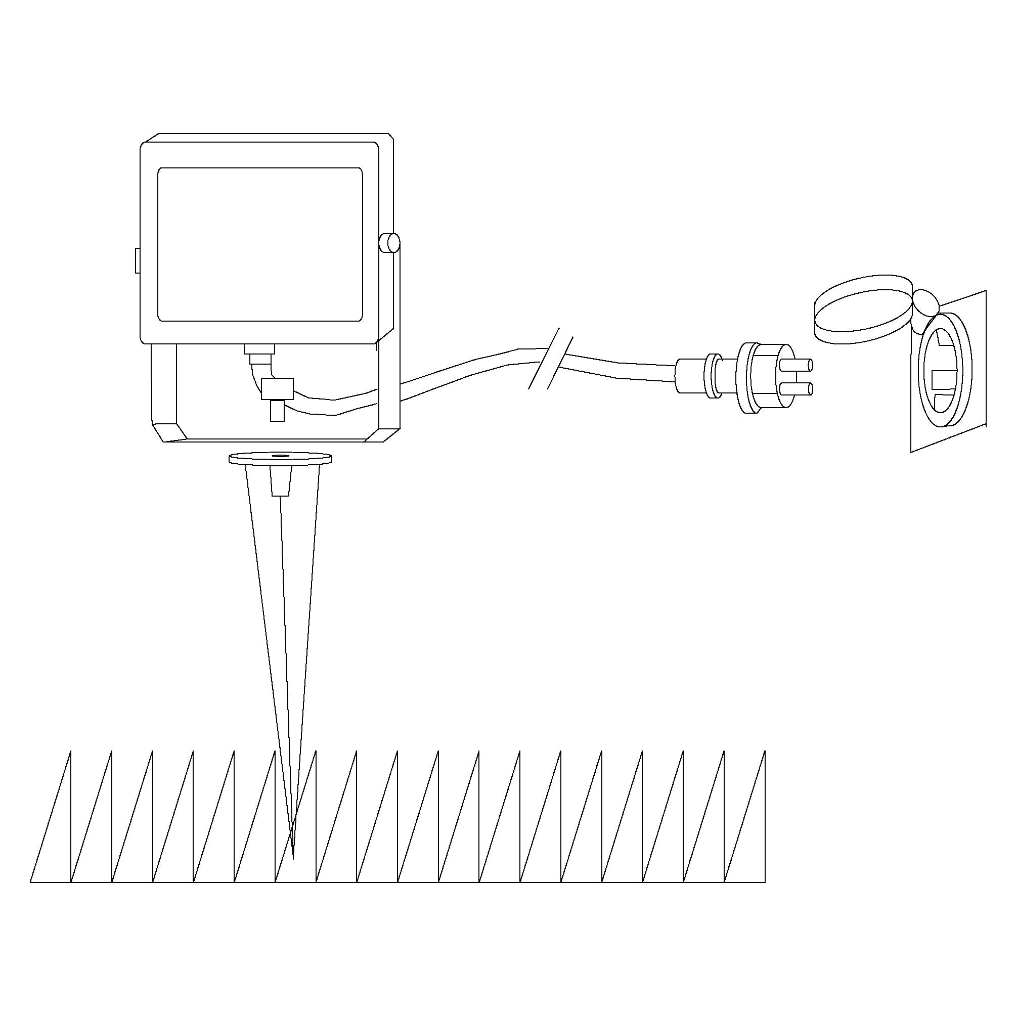 eglo faedo 4 spike black metal outdoor flood light with remote Kitchen Lighting Close Up