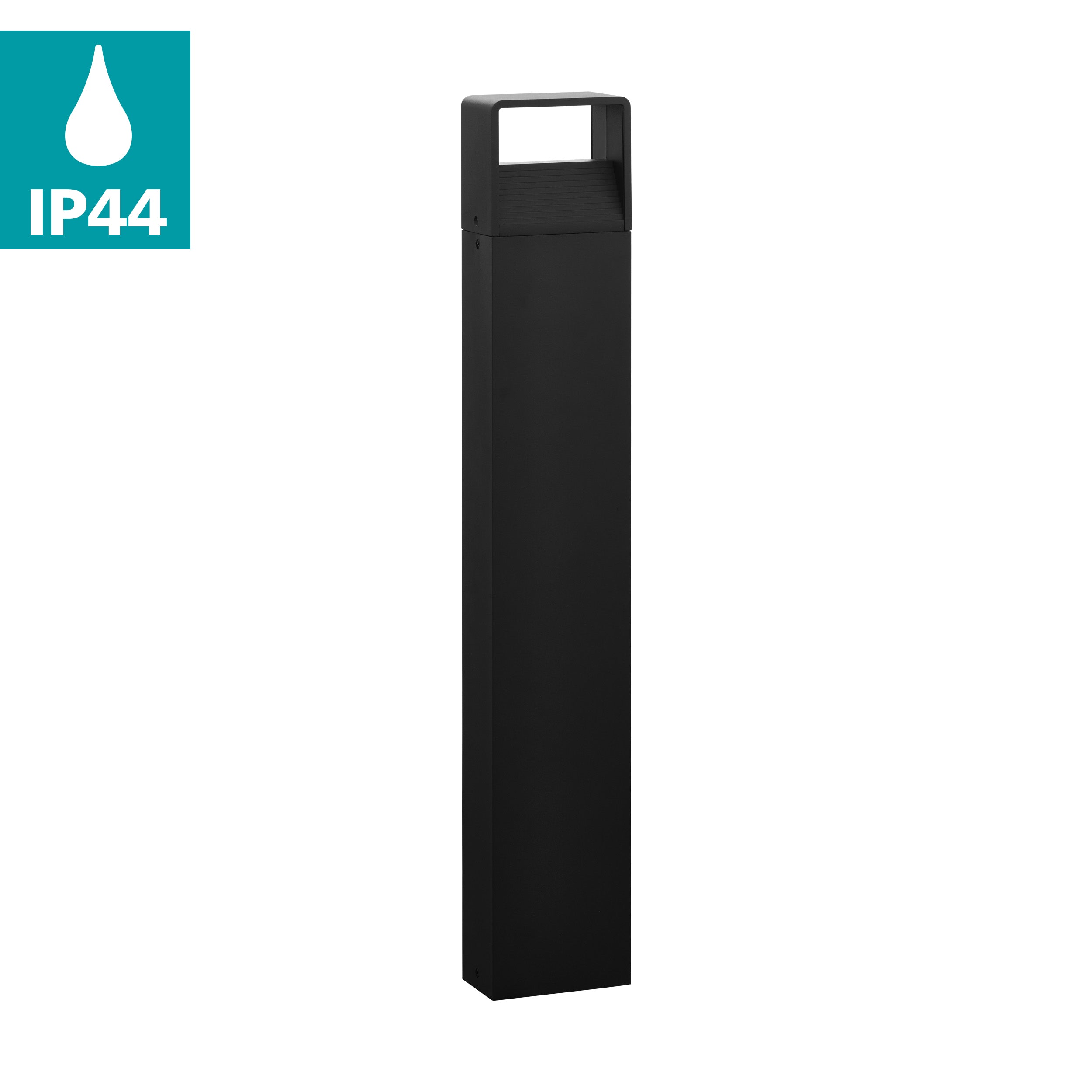 eglo doninni 1 ip65 led bollard pathway black outdoor light living room close up