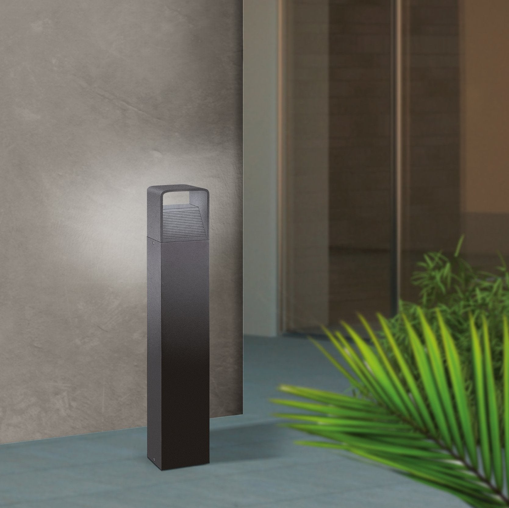 eglo doninni 1 ip65 led bollard pathway black outdoor light