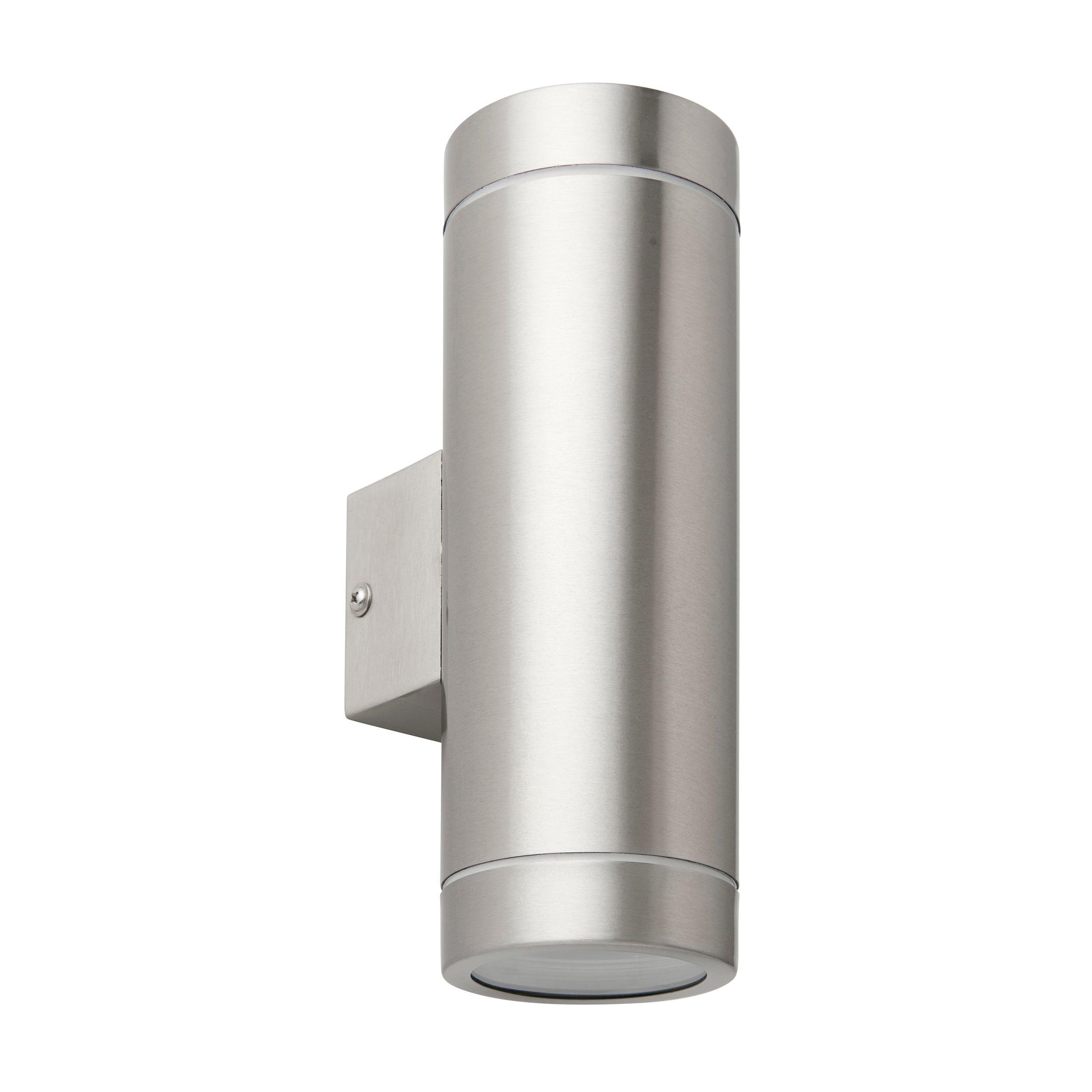 palin stainless steel xl outdoor wall light ip44 7wby Saxby Lighting, close up image