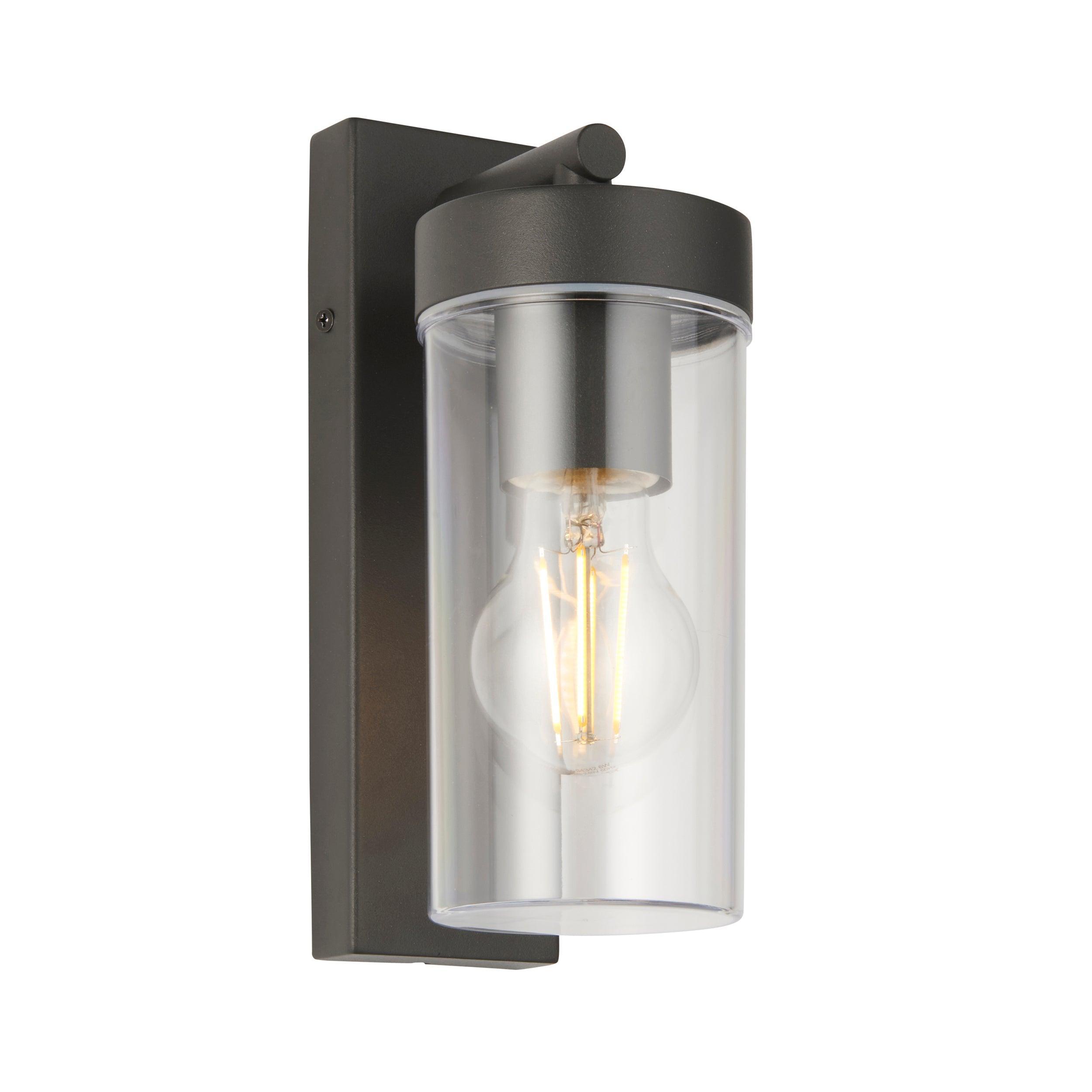 hayden grey outdoor wall light ip44 15wby saxby lighting
