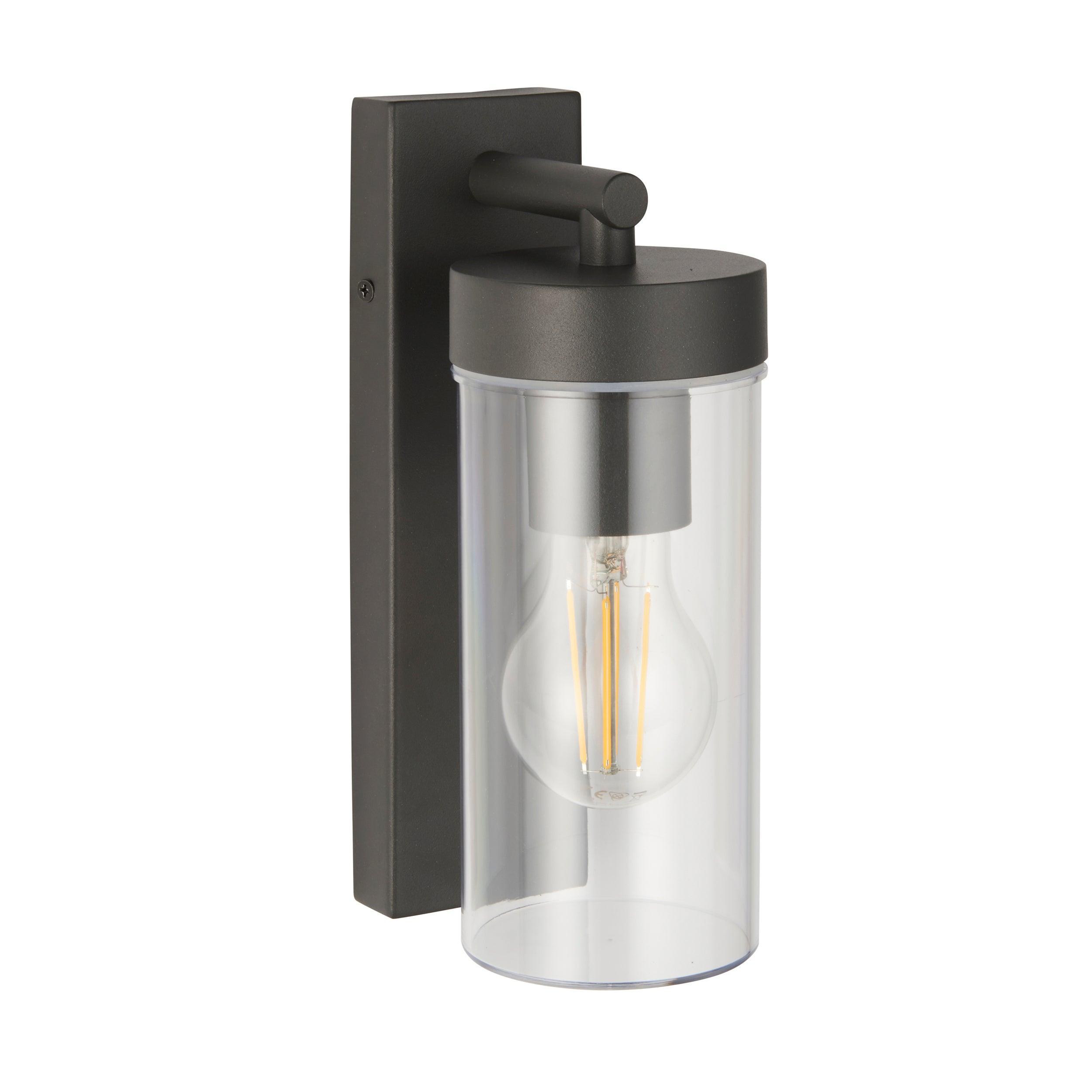 hayden grey outdoor wall light ip44 15w by saxby lighting, close up image 147